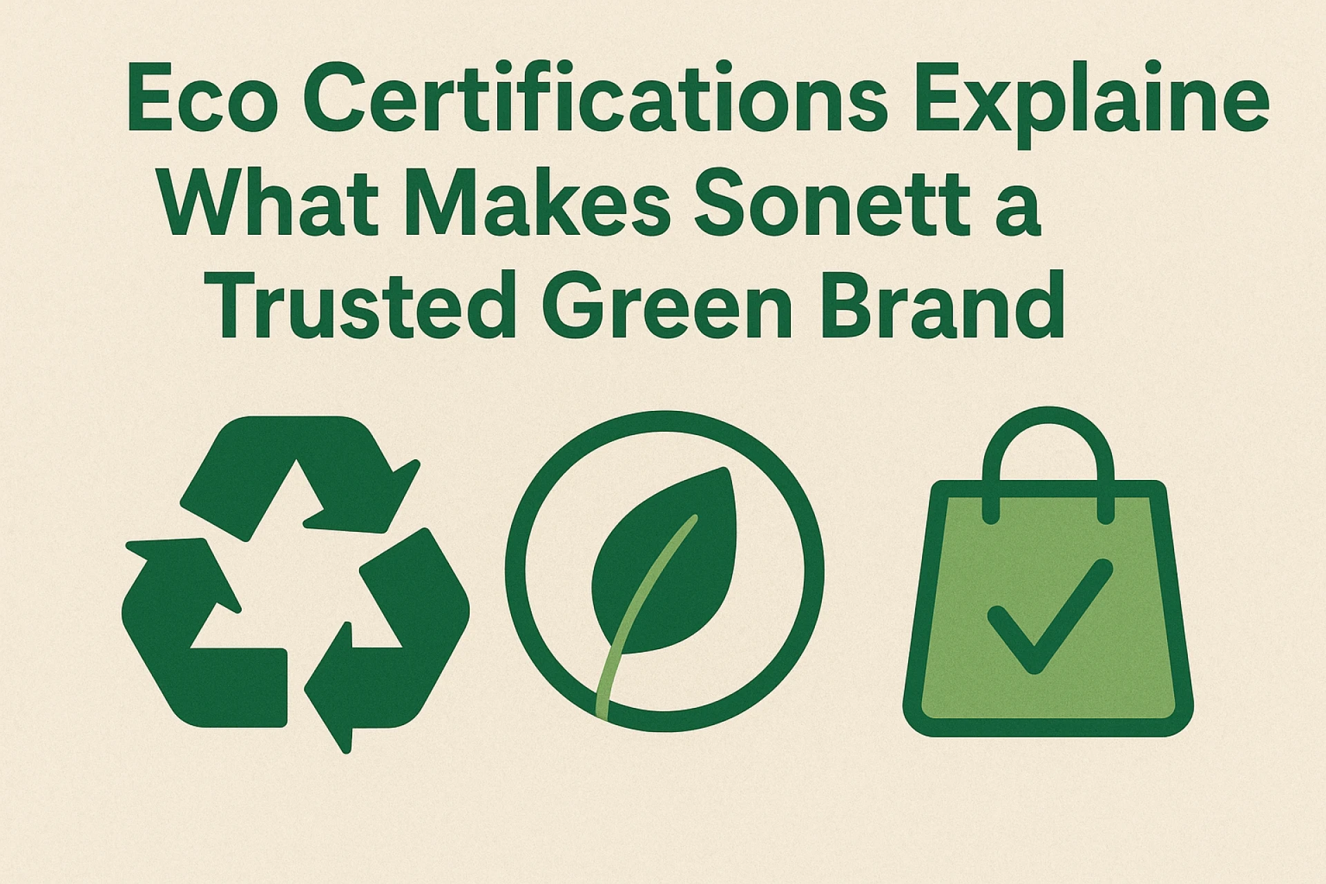 Eco Certifications Explained: What Makes Sonett a Trusted Green Brand