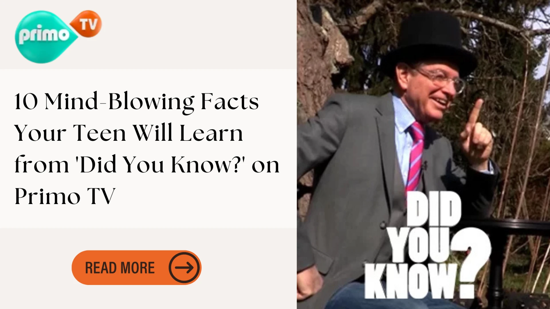 10 Mind-Blowing Facts Your Teen Will Learn from 'Did You Know?' on Primo TV