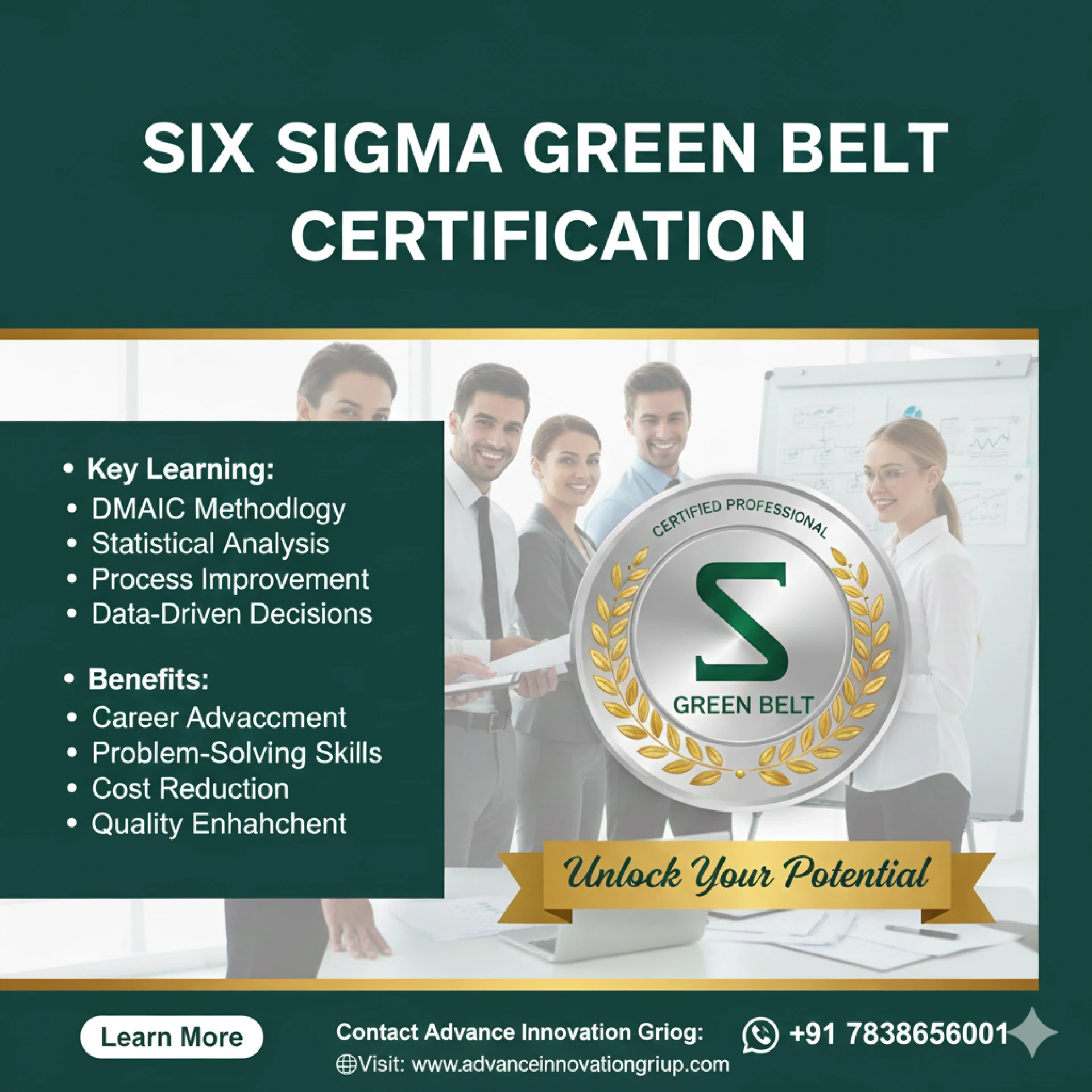 Advance Innovation Group – Propel Your Career with Six Sigma Green Belt Certification Training in India