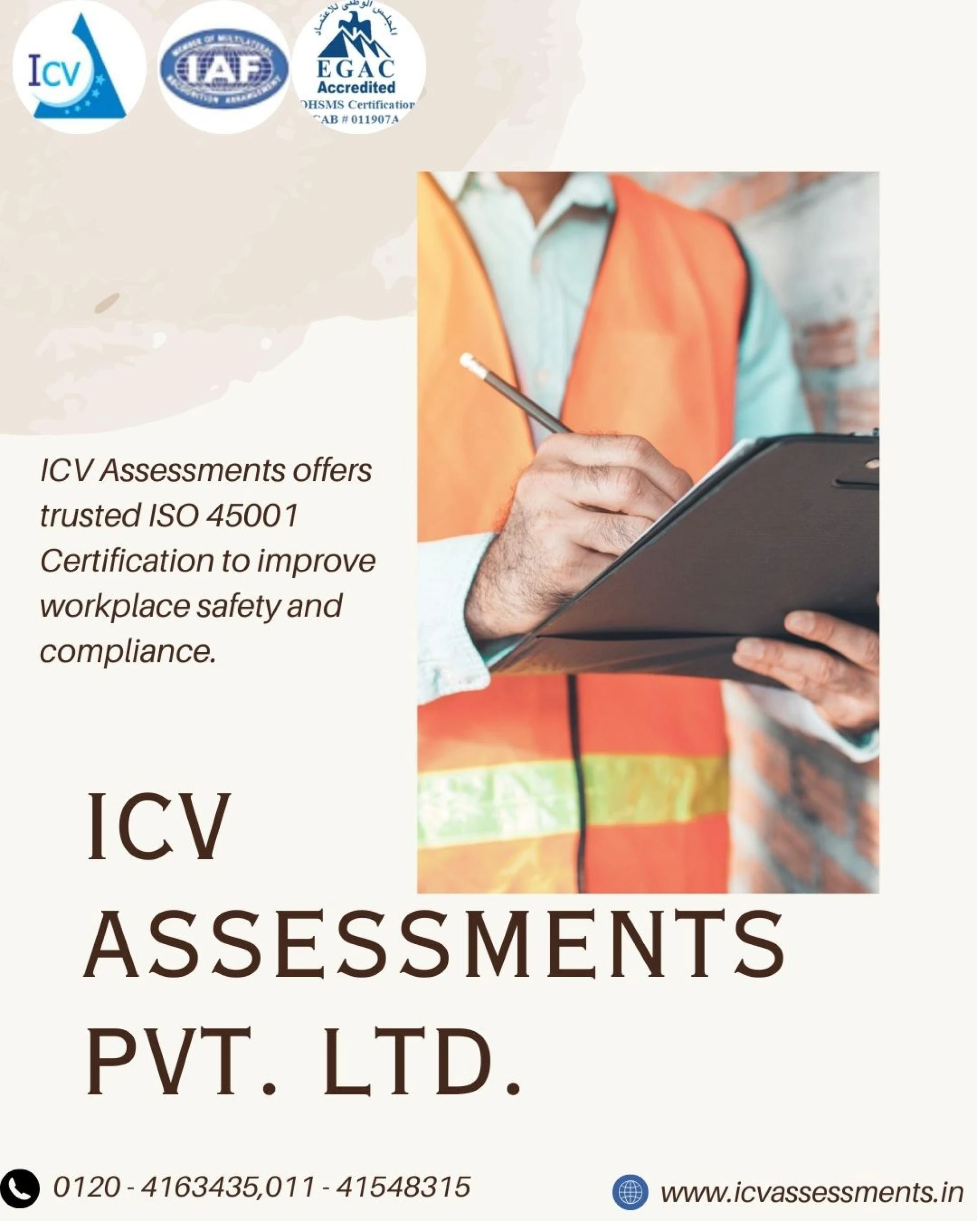 ISO 45001 Certification: The Complete Guide for Building a Safe, Strong & Compliant Workplace – Powered by ICV Assessments Pvt. Ltd.