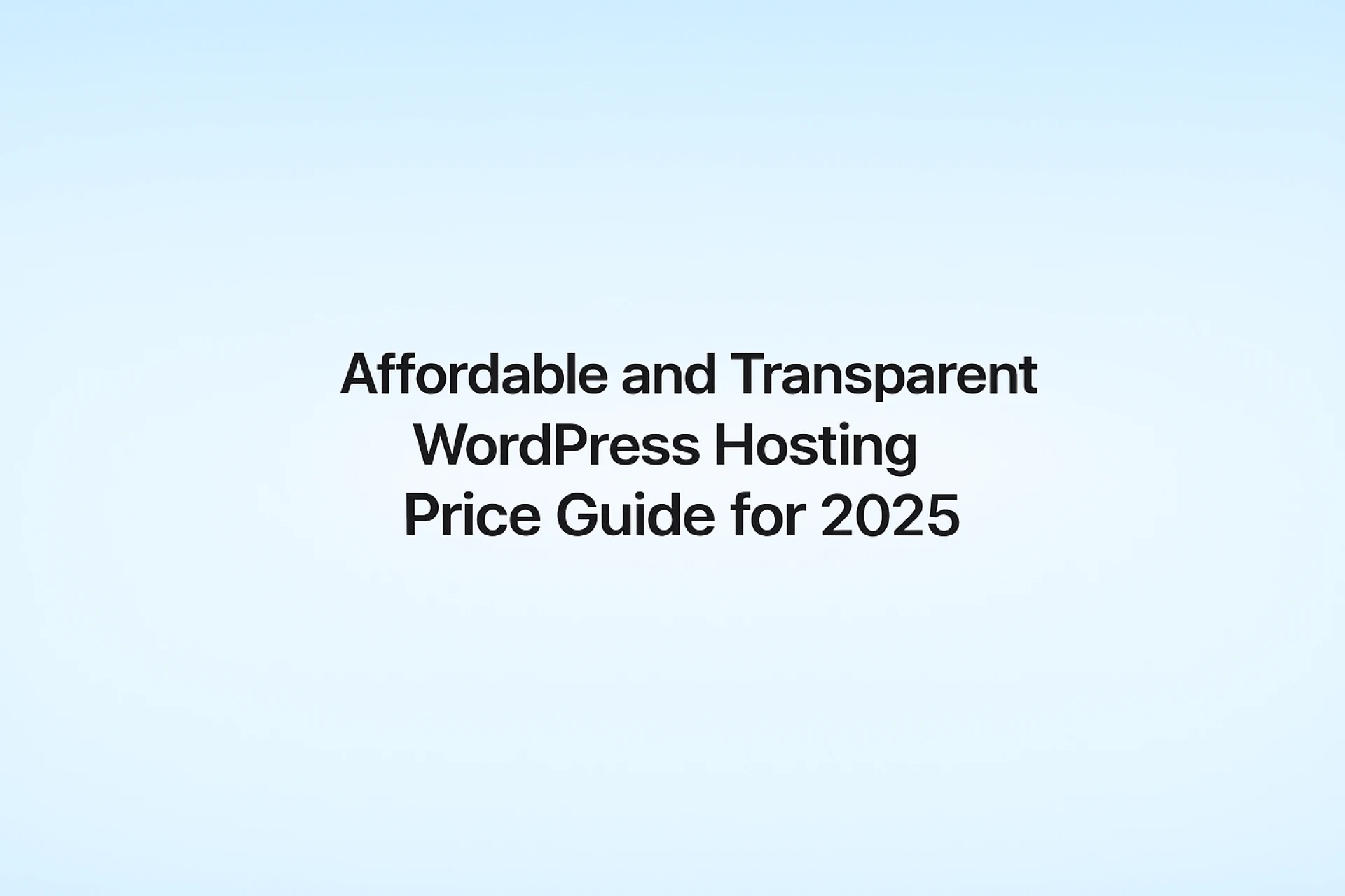 Affordable & Reliable WordPress Hosting Price in India (2025)