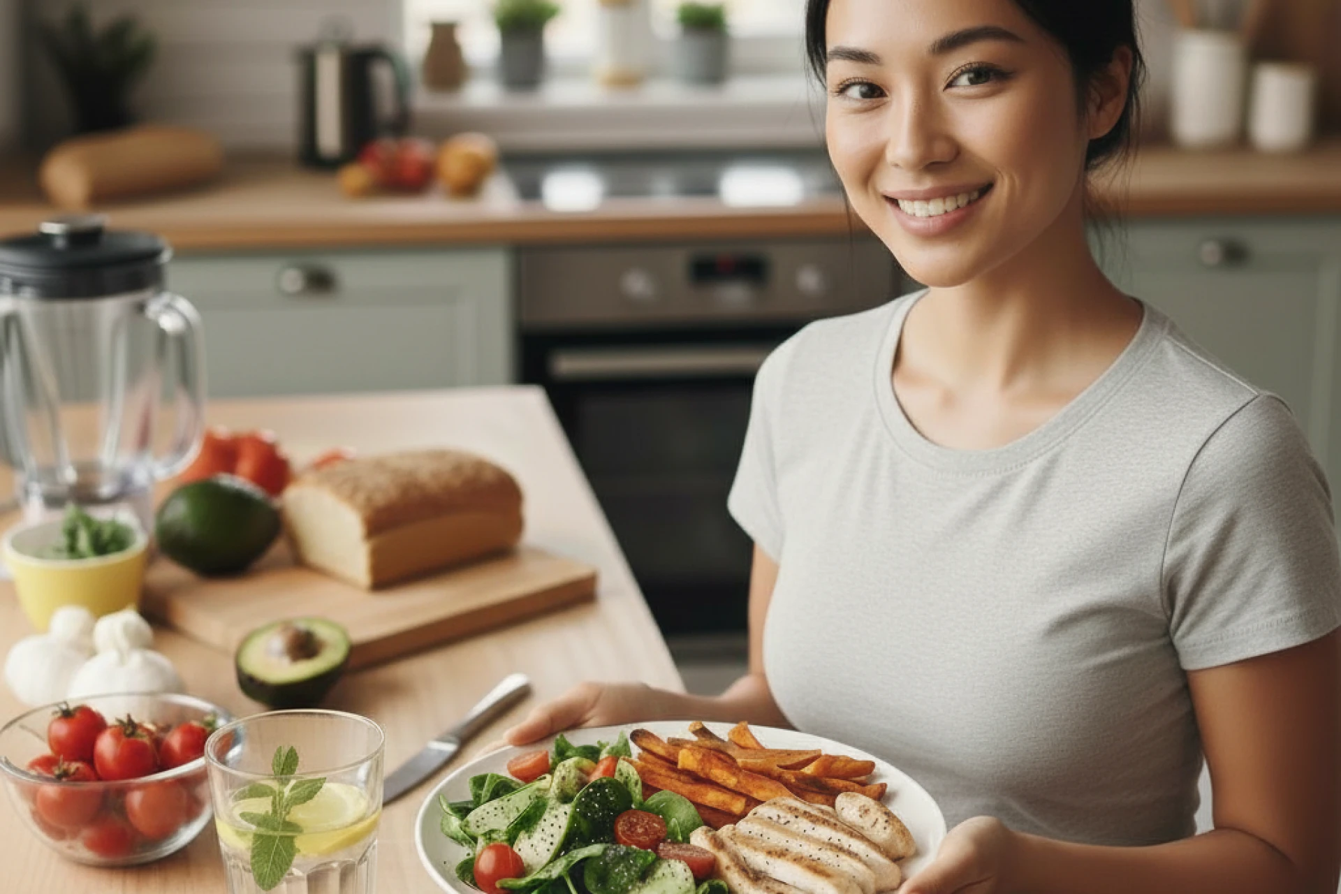 Easy Home Workouts + Healthy Eating: A Practical Guide for Busy Professionals