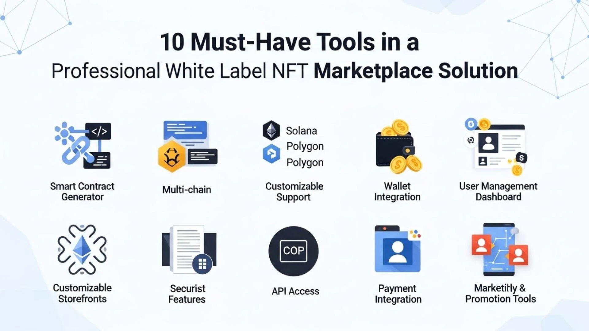 10 Must-Have Tools in a Professional White Label NFT Marketplace Solution