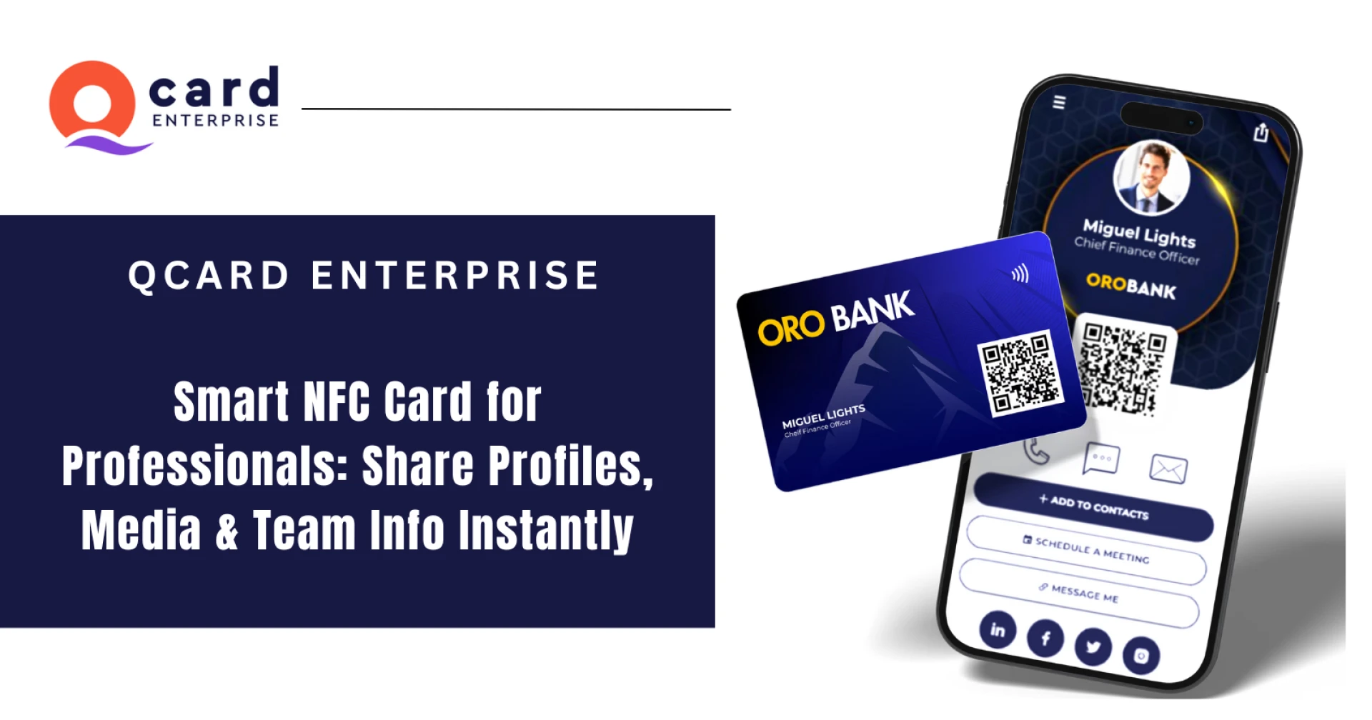 Smart NFC Card for Professionals: Share Profiles, Media & Team Info Instantly