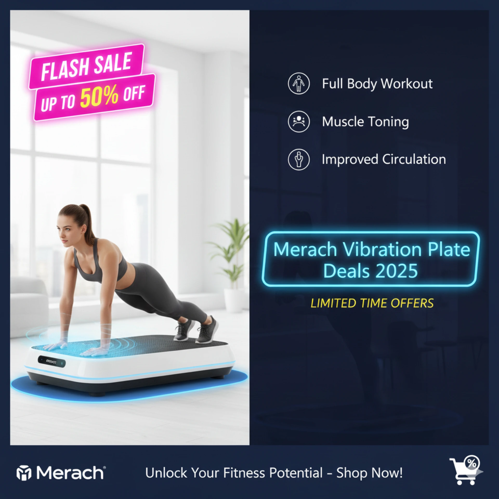 How the Merach Vibration Plate Burns Calories & Improves Muscle Recovery