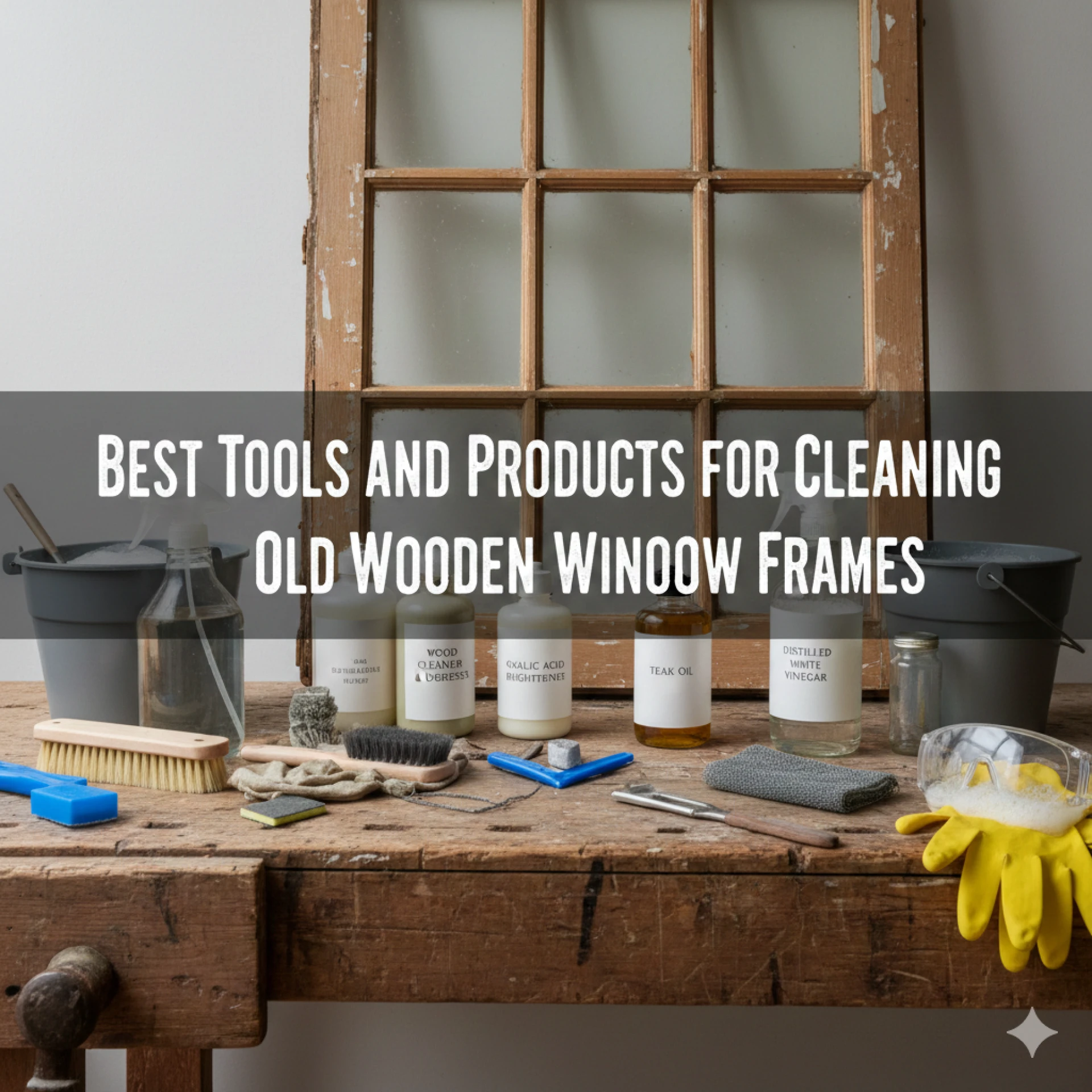 Best Tools and Products for Cleaning Old Wooden Window Frames
