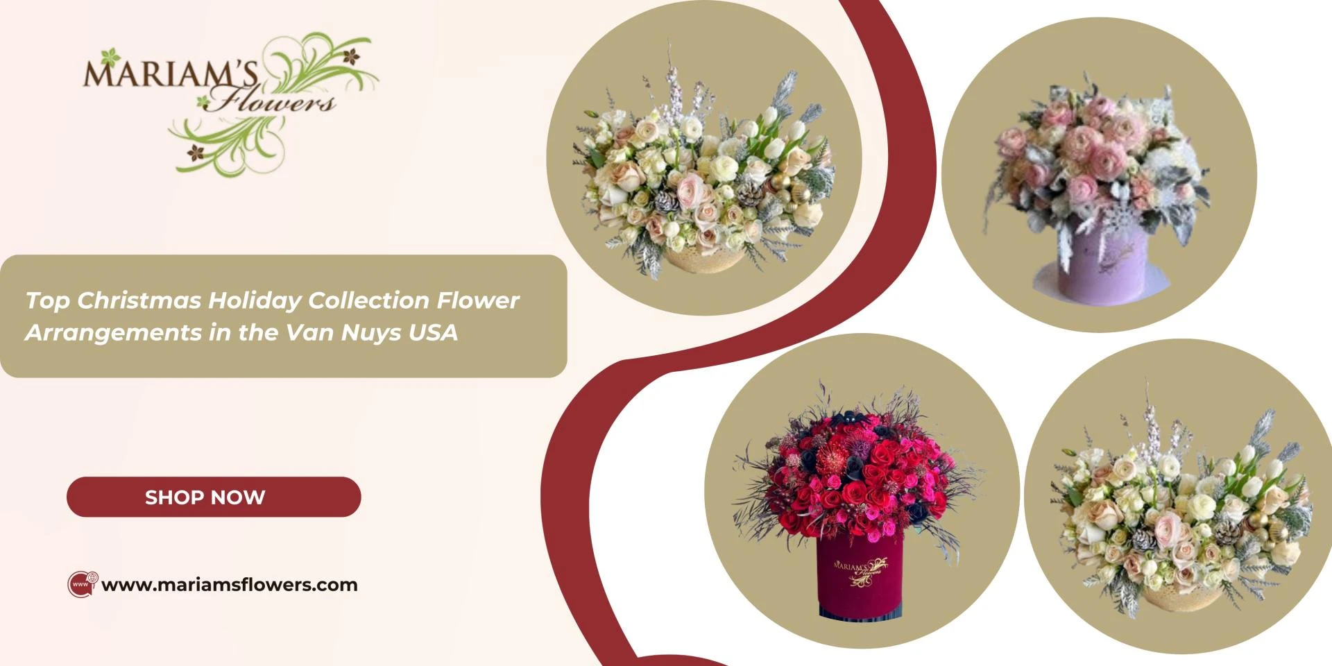 Top Christmas Holiday Collection Flower Arrangements in the Van Nuys,USA