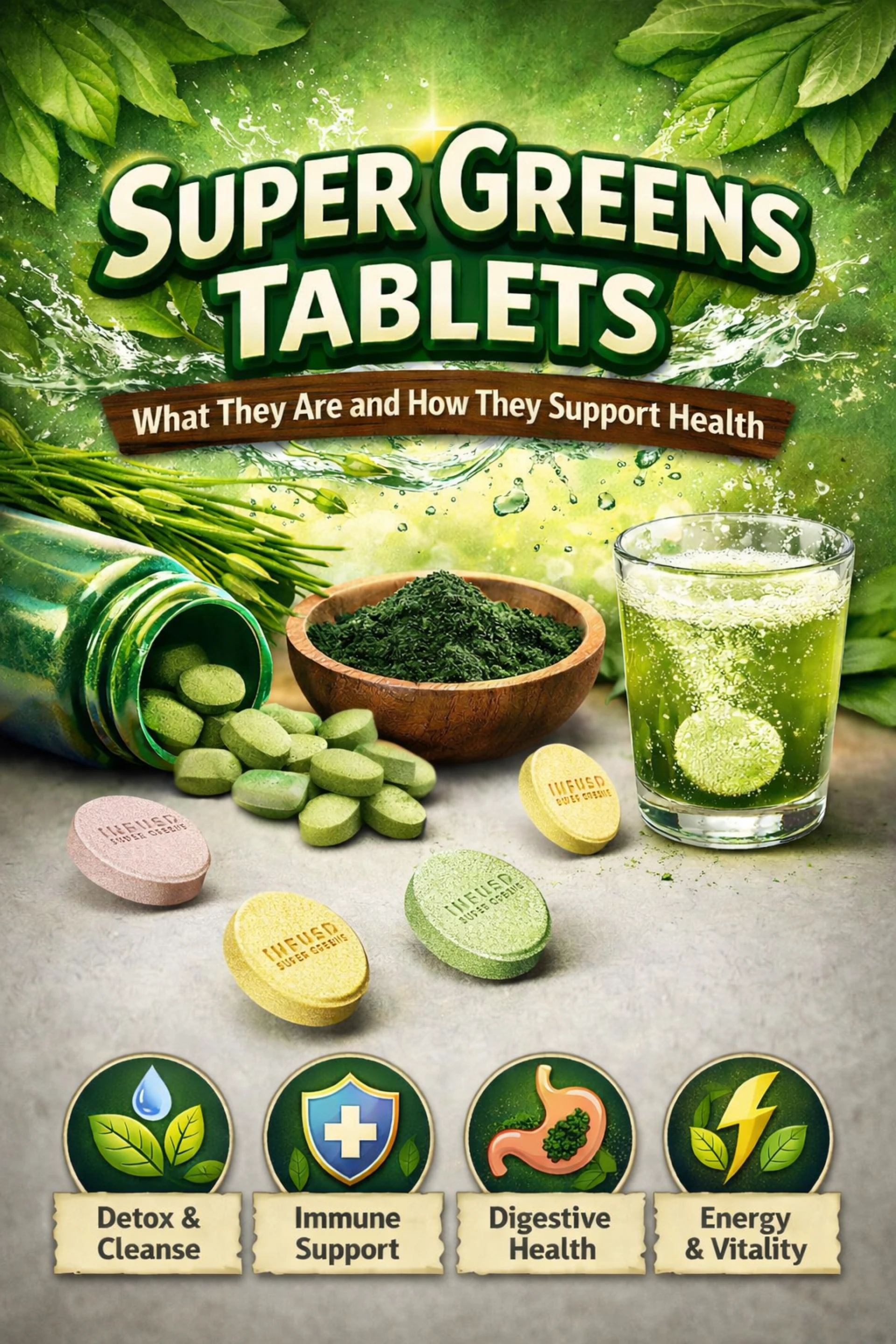 Super Greens Tablets: What They Are and How They Support Health