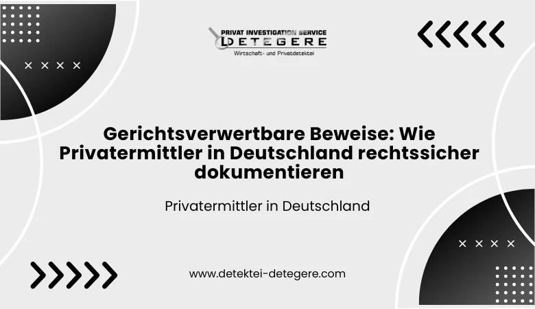 Gerichtsverwertbare Beweise: Wie Privatermittler in Deutschland rechtssicher dokumentieren