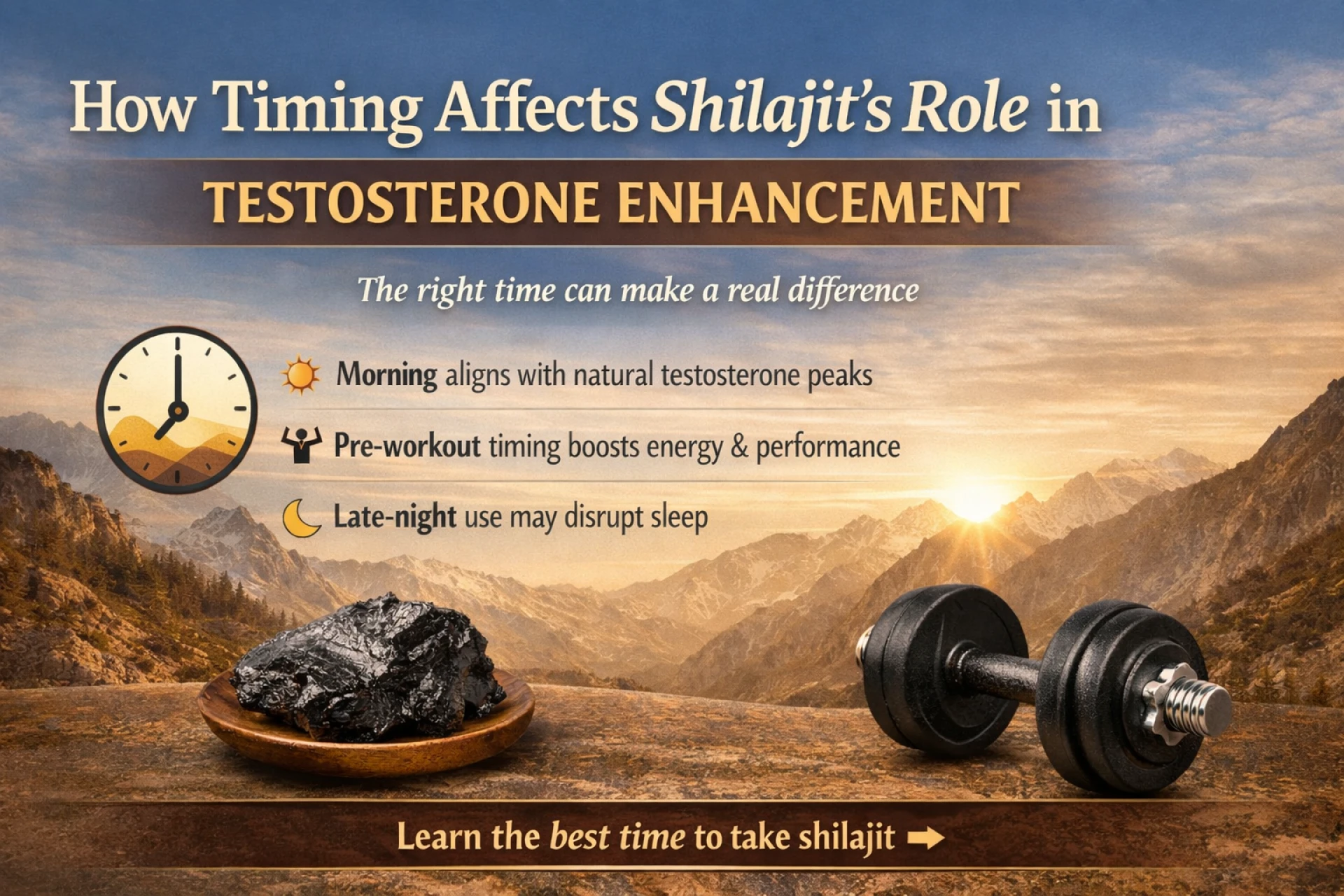 How Timing Affects Shilajit’s Role in Testosterone Enhancement