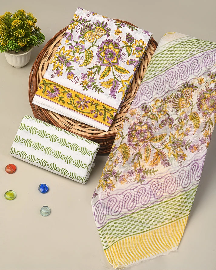 Shop Cotton Suits With Kota Doria Dupatta for Everyday Wear