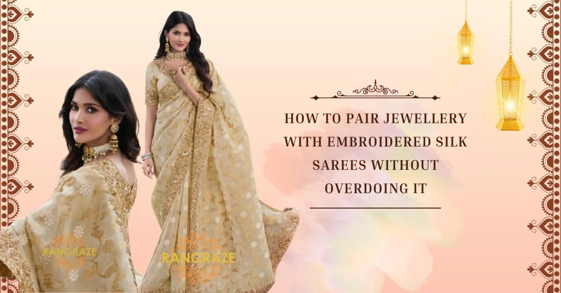 How to Pair Jewellery With Embroidered Silk Sarees Without Overdoing It
