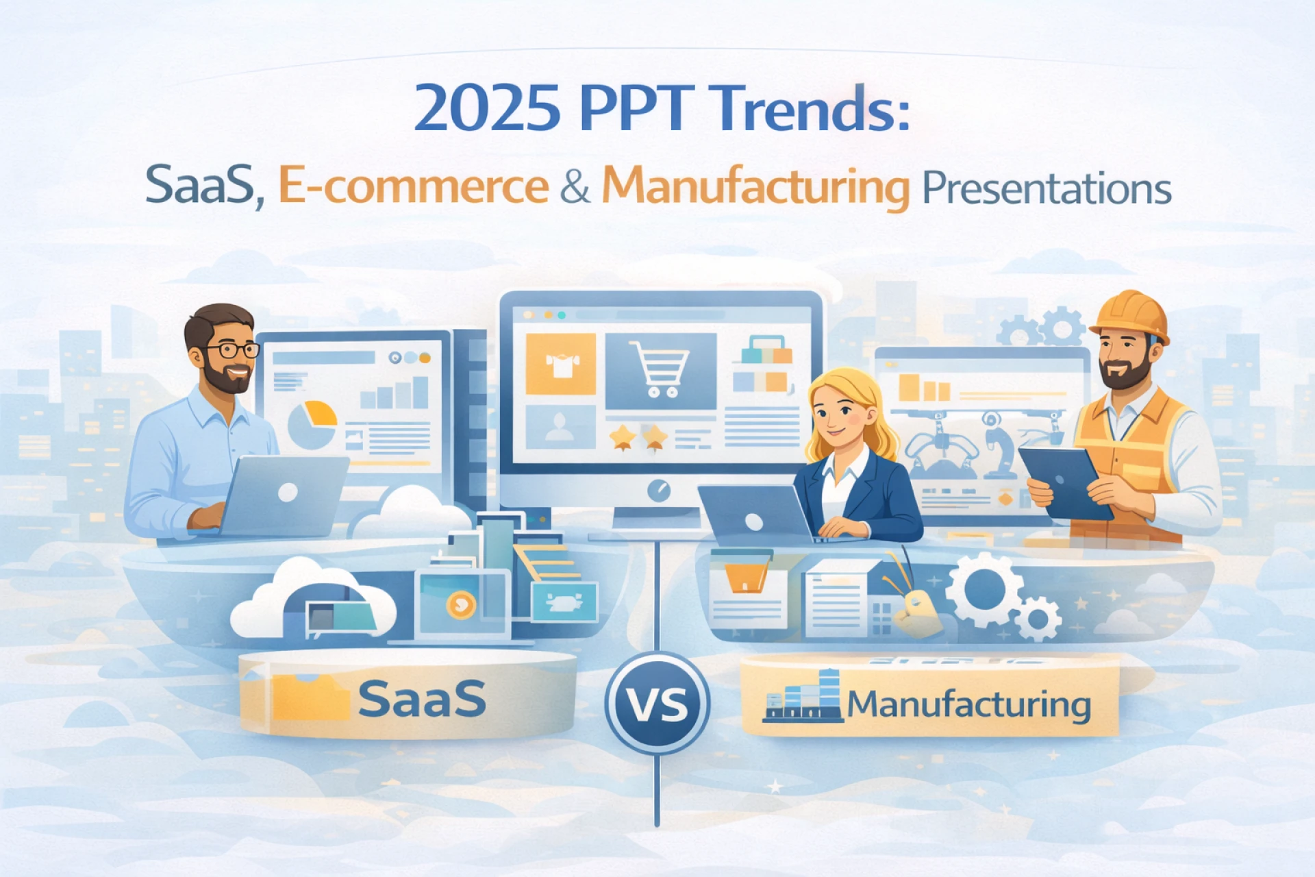 2025 PPT Trends: SaaS, E-commerce & Manufacturing Presentations