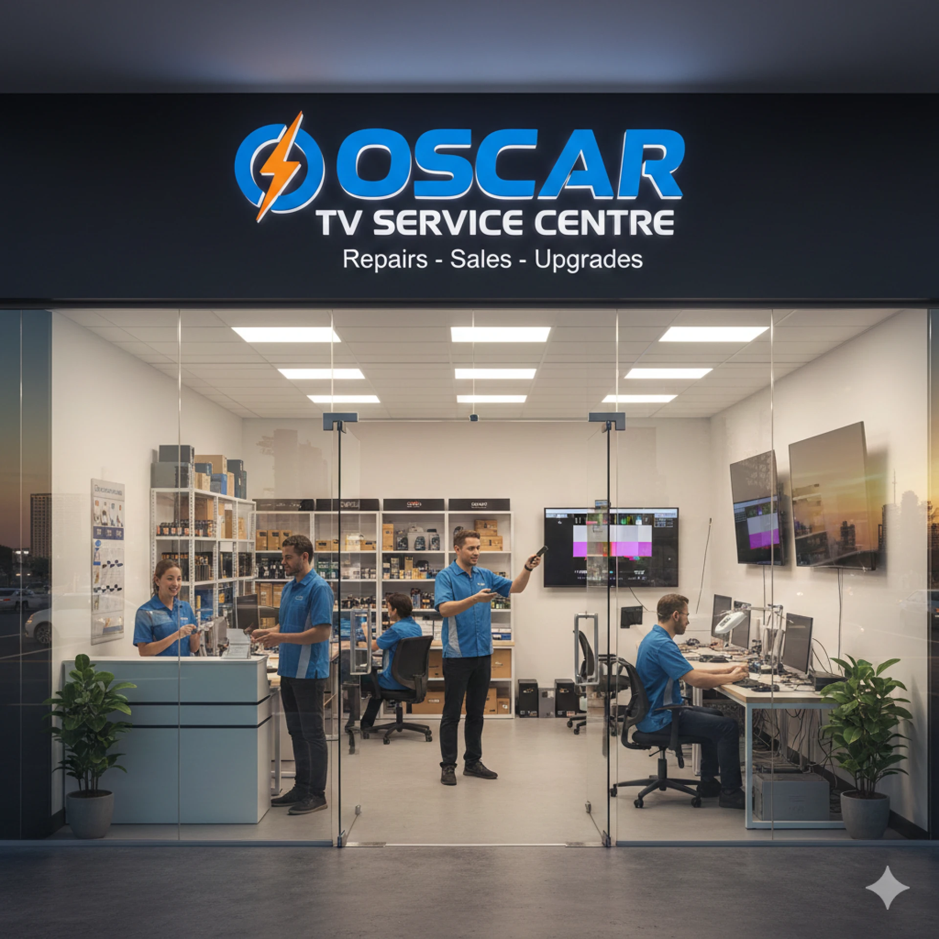 Does the Oscar TV Service Center fix TVs not detecting gaming console?