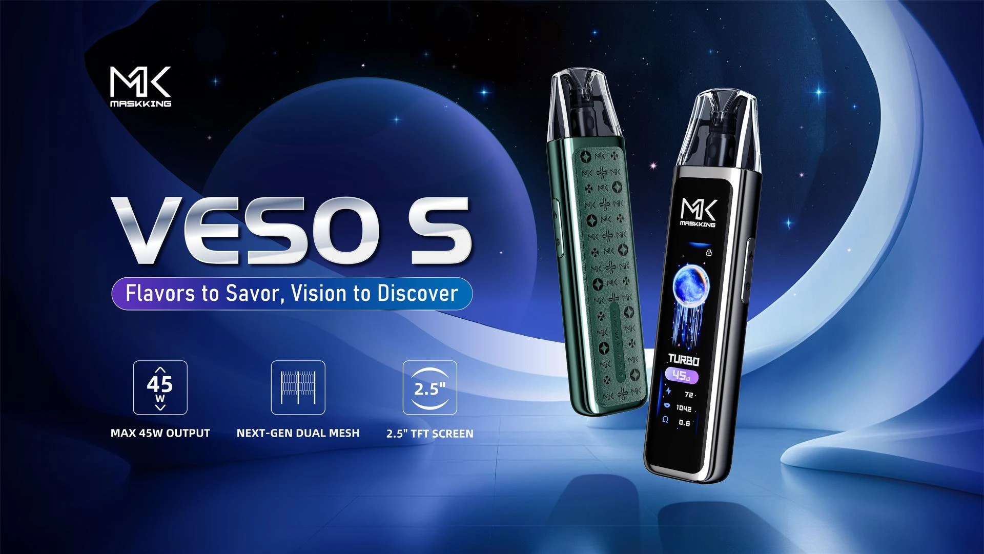 VESO Series: Intelligent Pod Vape Kits with Powerful 45W Output
