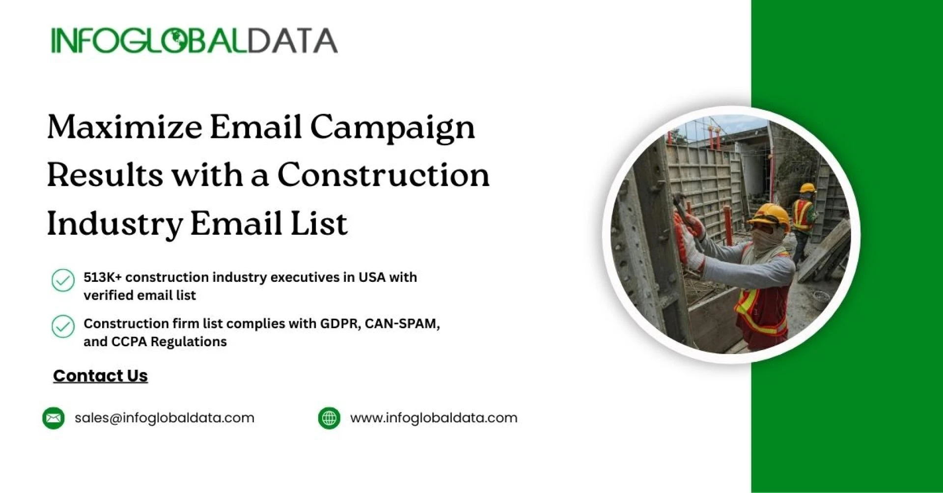 Maximize Email Campaign Results with a Construction Industry Email List | InfoGlobalData