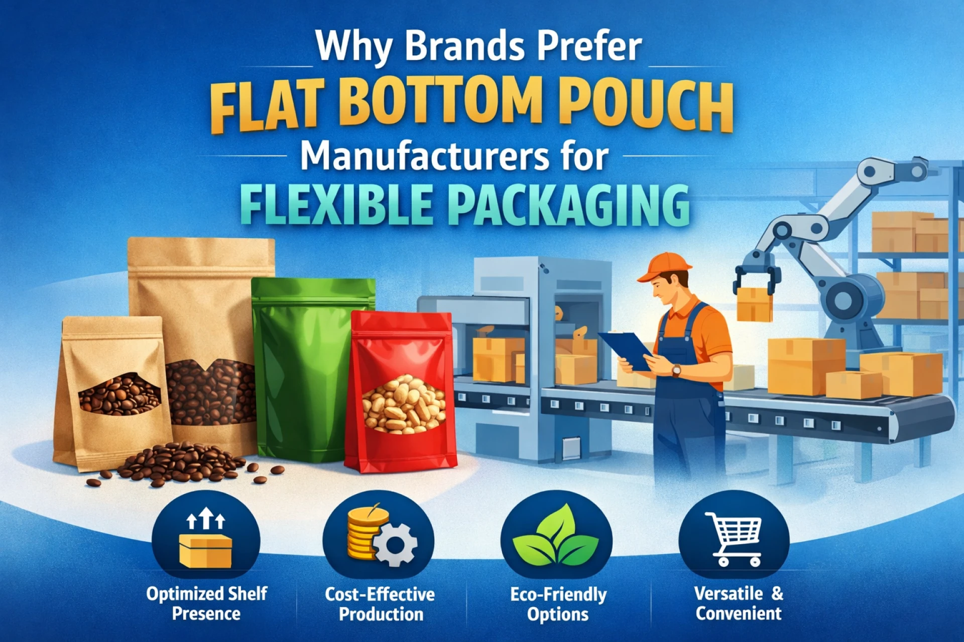 Benefits of Using a Flat Bottom Pouch with Zipper for Premium Products