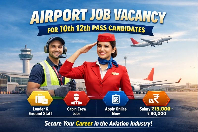 Airport Job Vacancy for 10th 12th Pass Candidates