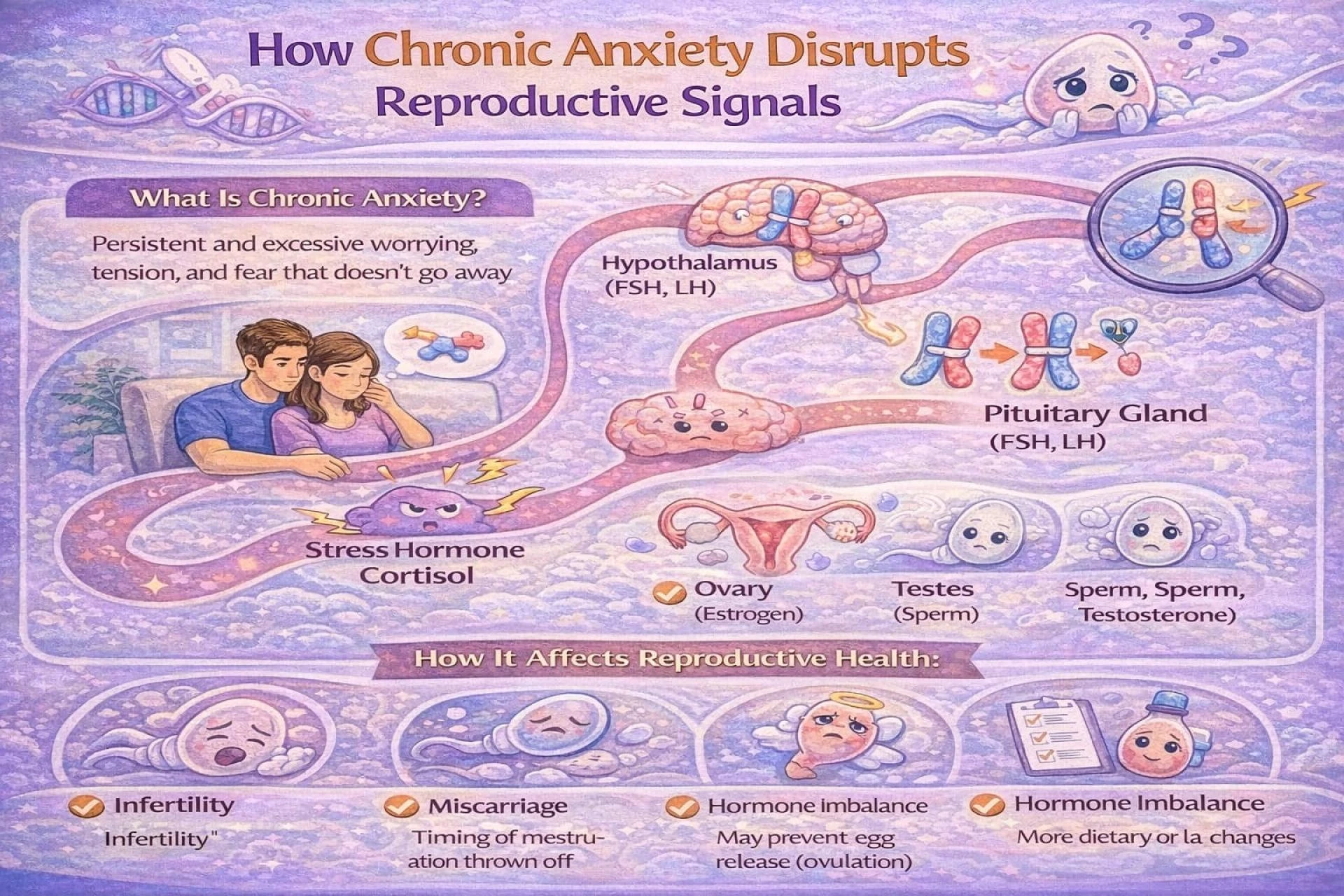 How Chronic Anxiety Disrupts Reproductive Signals