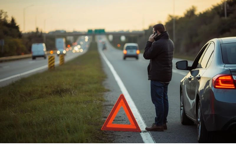 How to Safely Wait for a Tow Truck on a Busy Freeway