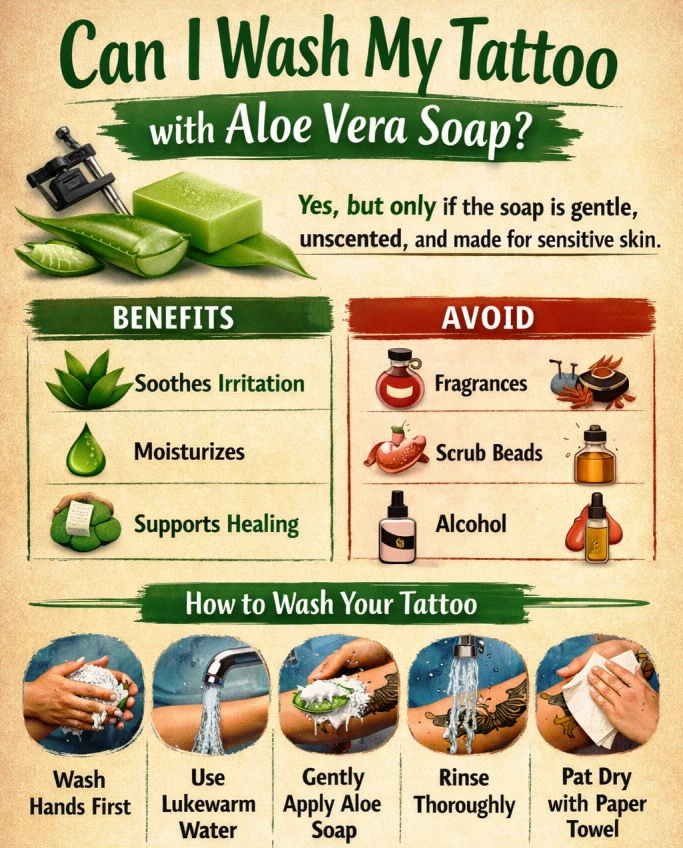 Can I Wash My Tattoo With Aloe Vera Soap?