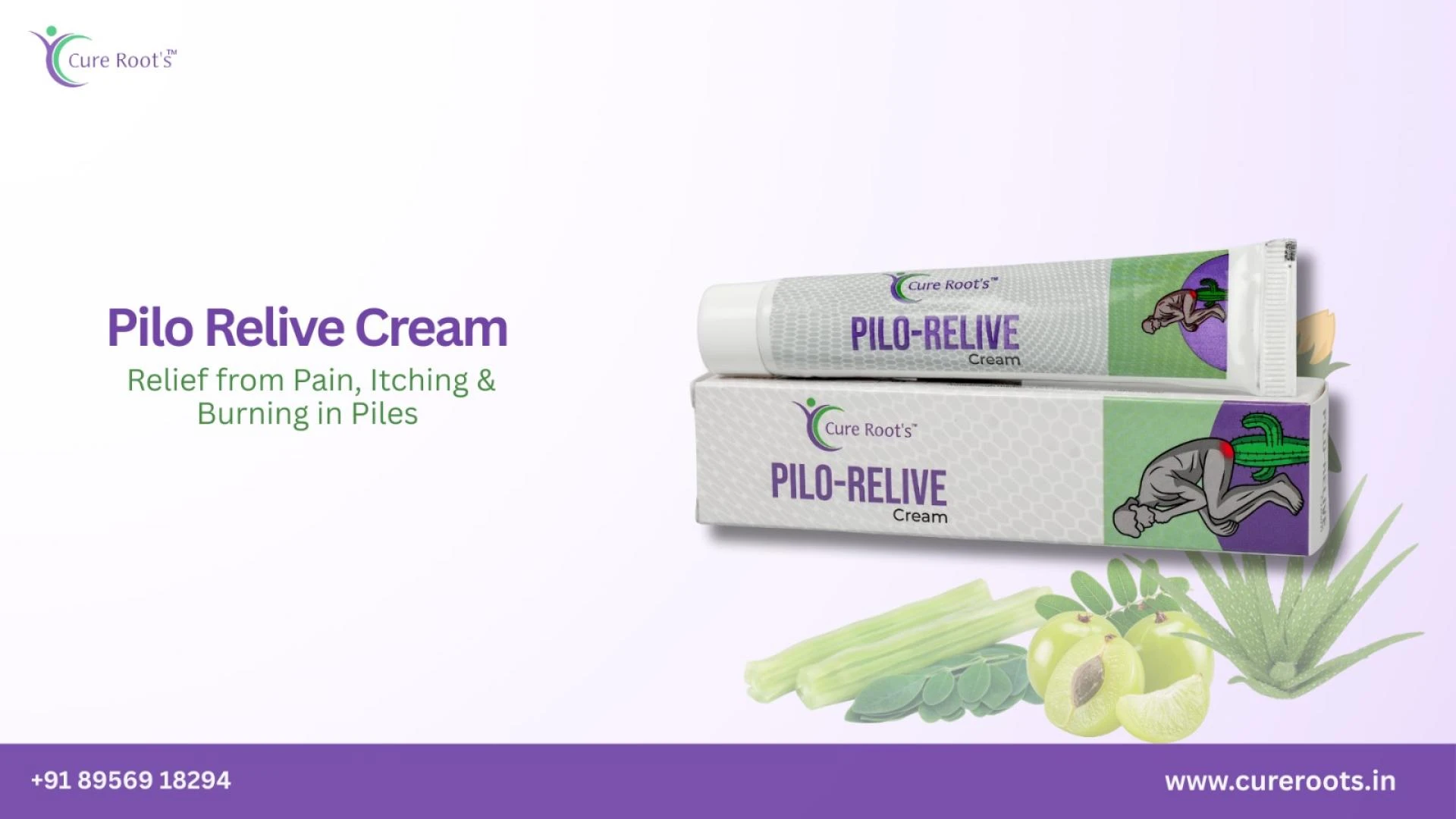Pilo Relive Cream: Relief from Pain, Itching & Burning in Piles