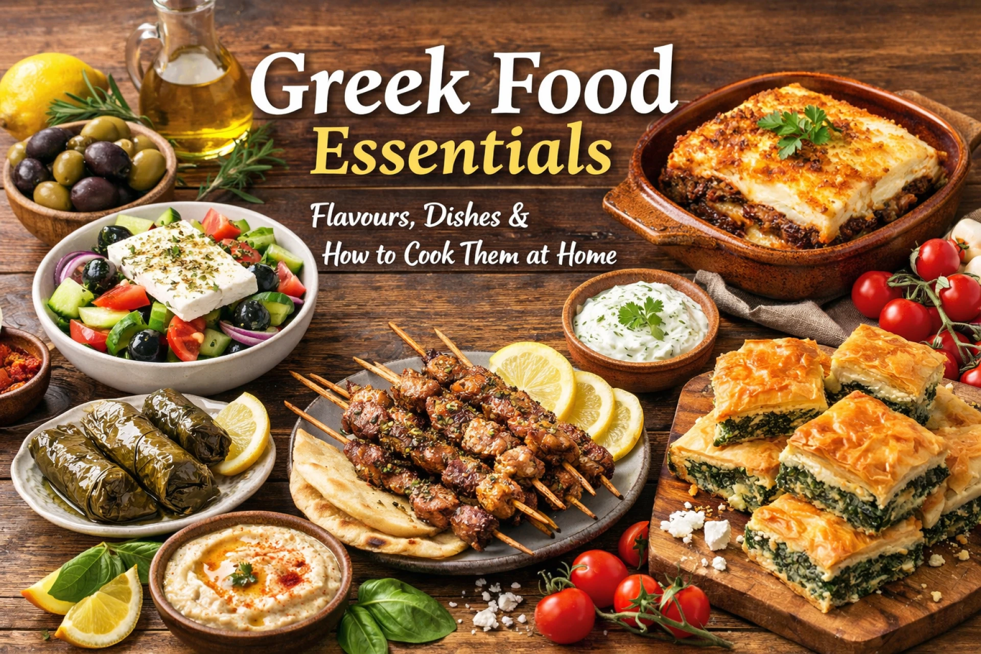 Greek Food Essentials: Flavours, Dishes & How to Cook Them at Home