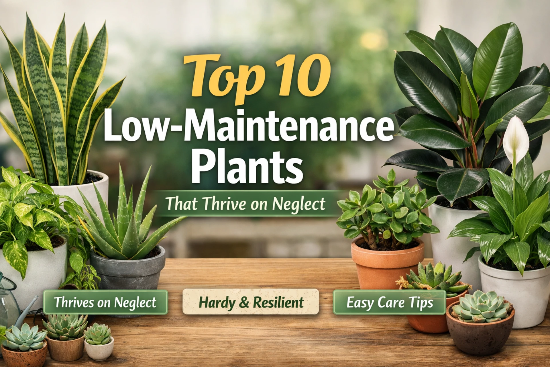 Top 10 Low-Maintenance Plants That Thrive on Neglect