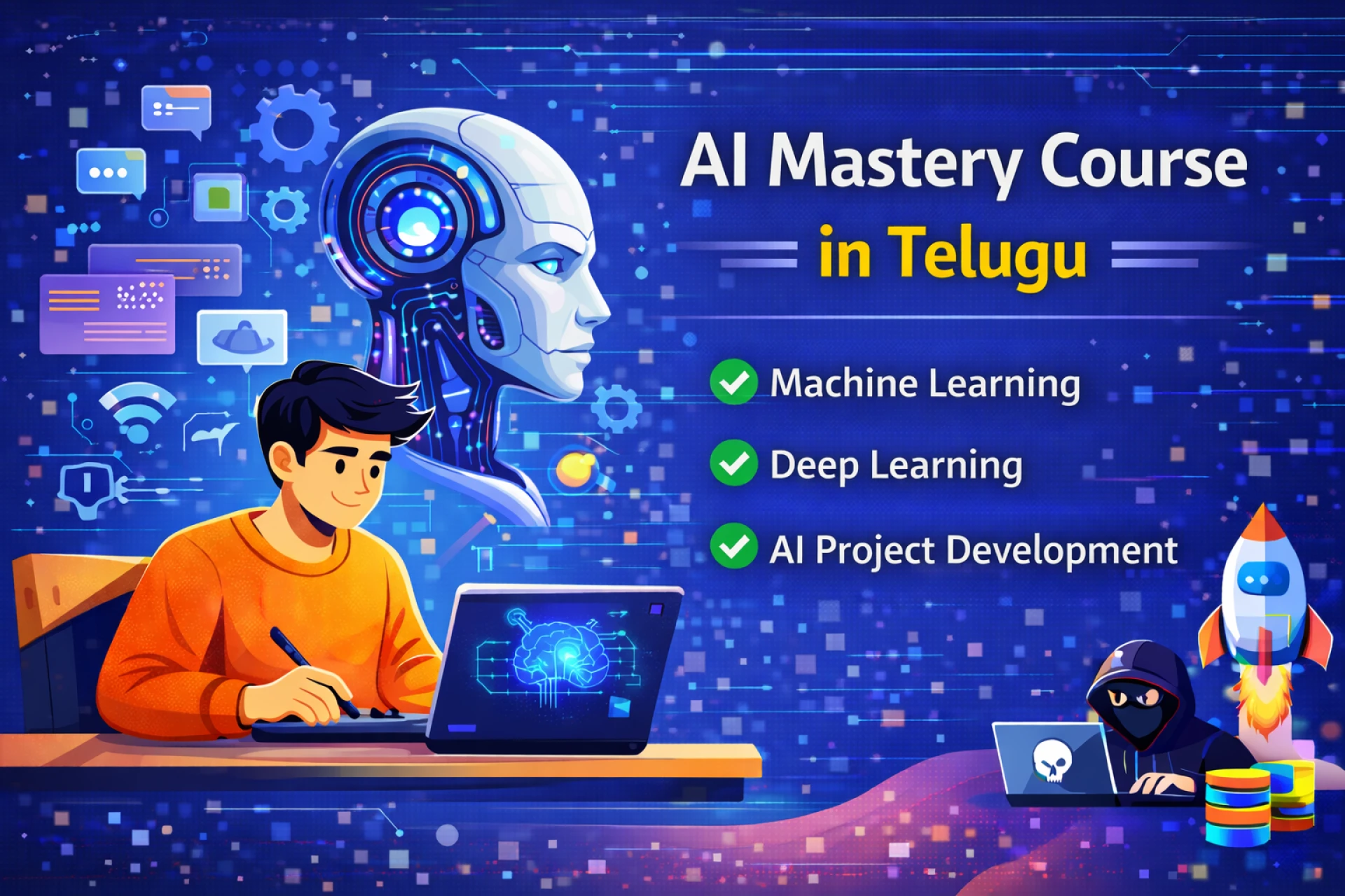 Ollama Local LLM Deployment Privacy-First AI – AI Mastery Course in Telugu