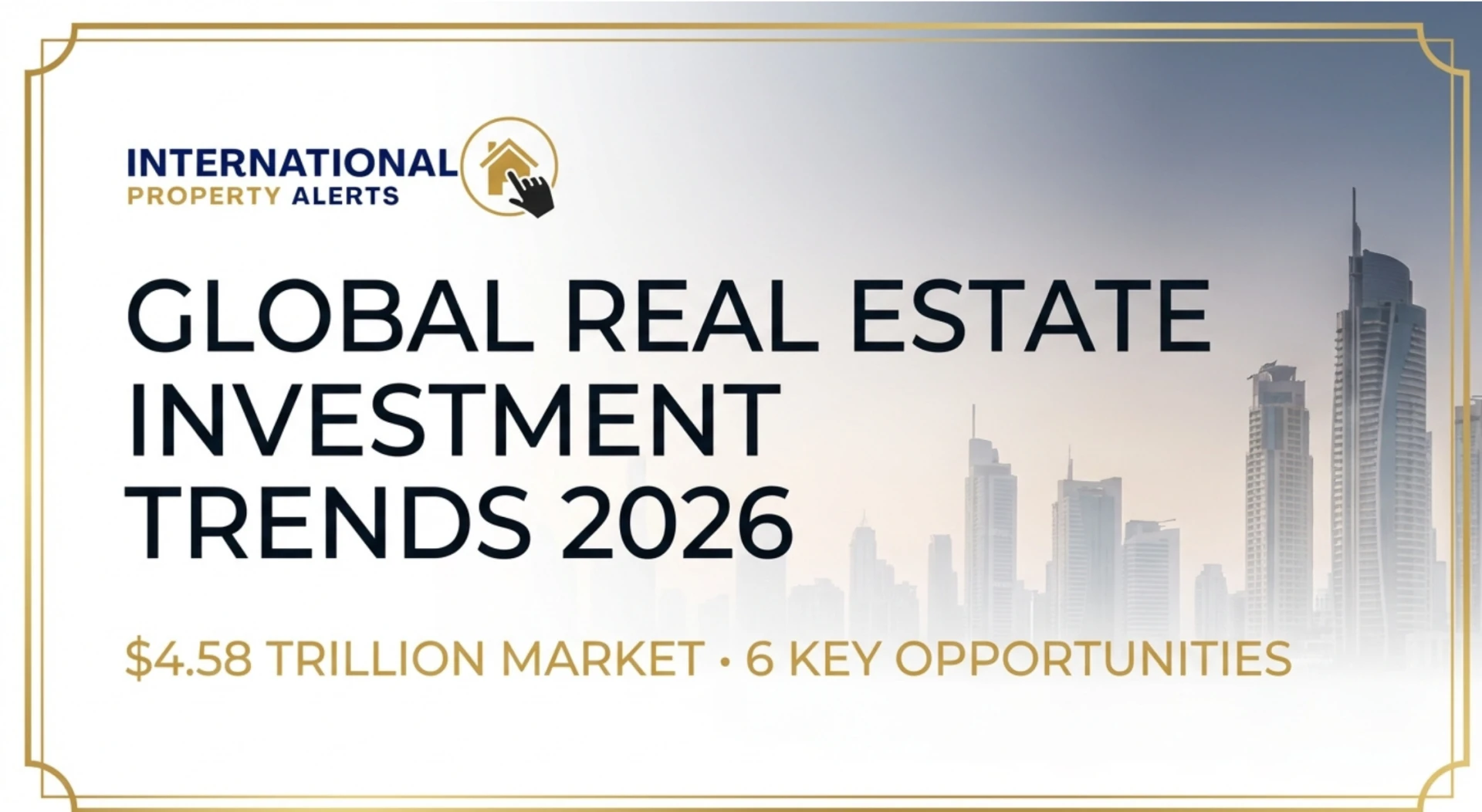 International Property Alerts Identifies Six Critical Investment Trends Shaping $4.58 Trillion Global Real Estate Market in 2026