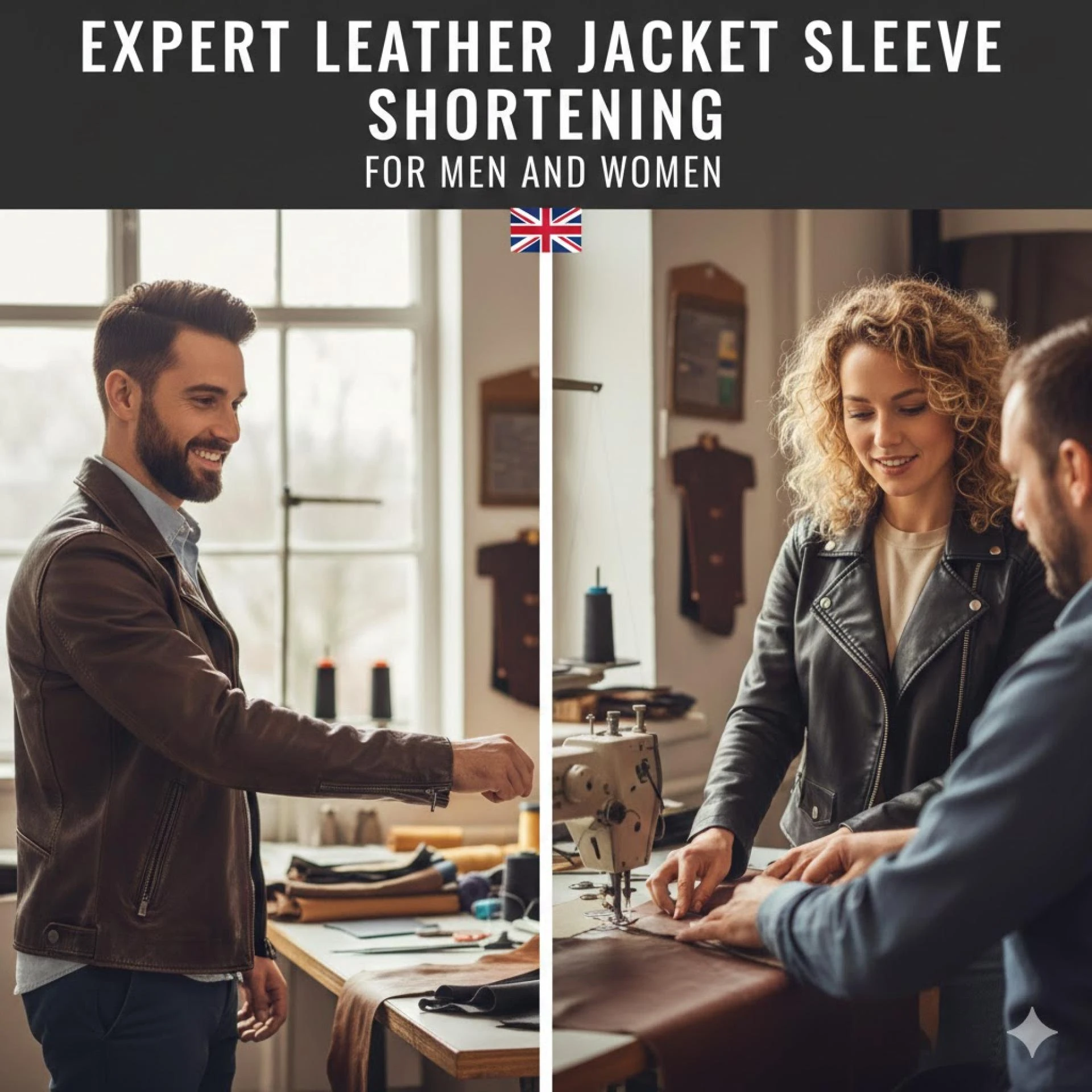 Expert Leather Jacket Sleeve Shortening for Men and Women