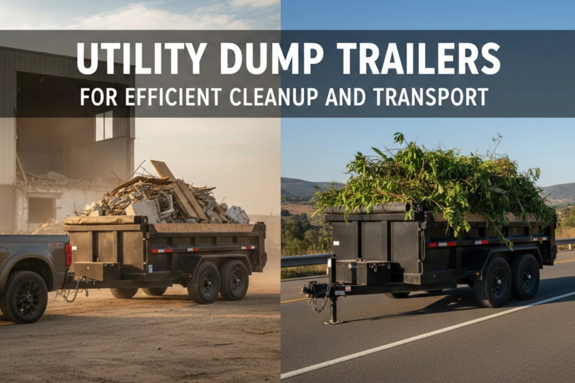 Utility Dump Trailers for Efficient Cleanup and Transport
