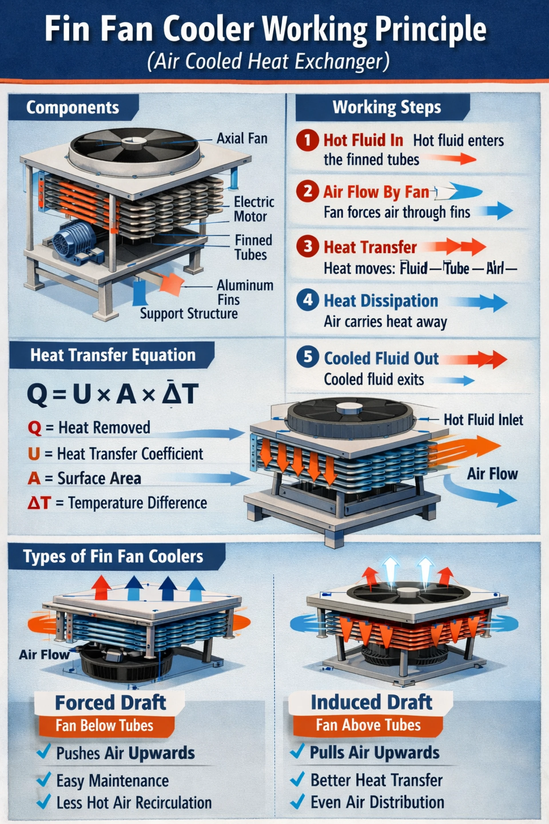 Fin Fan cooler  working principle