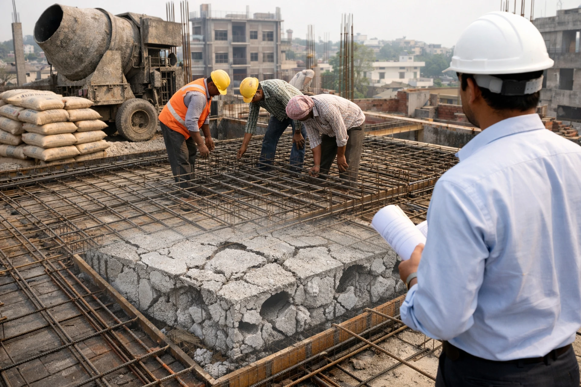 How Does Incorrect Cement Grade Compromise Slab Strength?