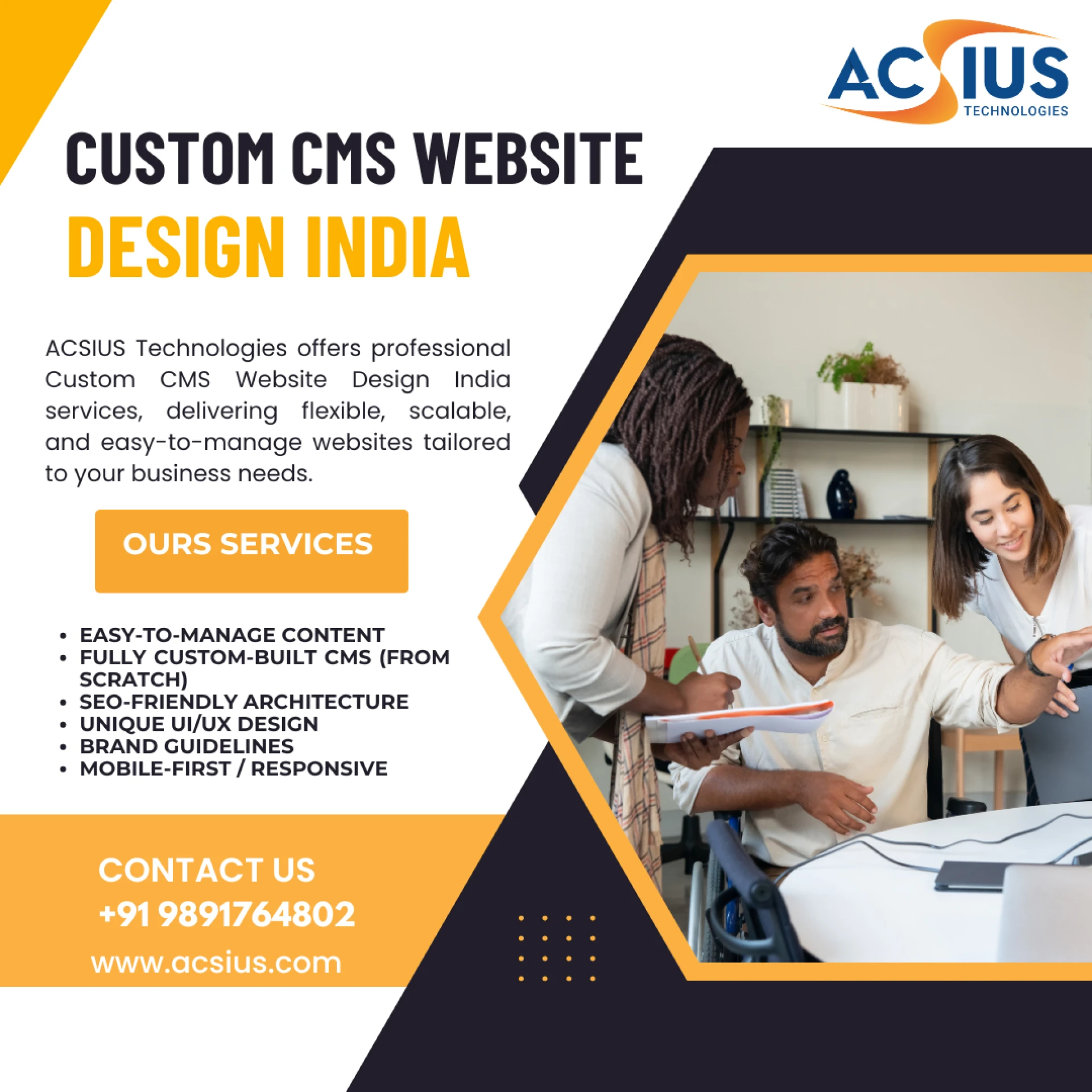 Expert Custom CMS Website Design India for Every Industry