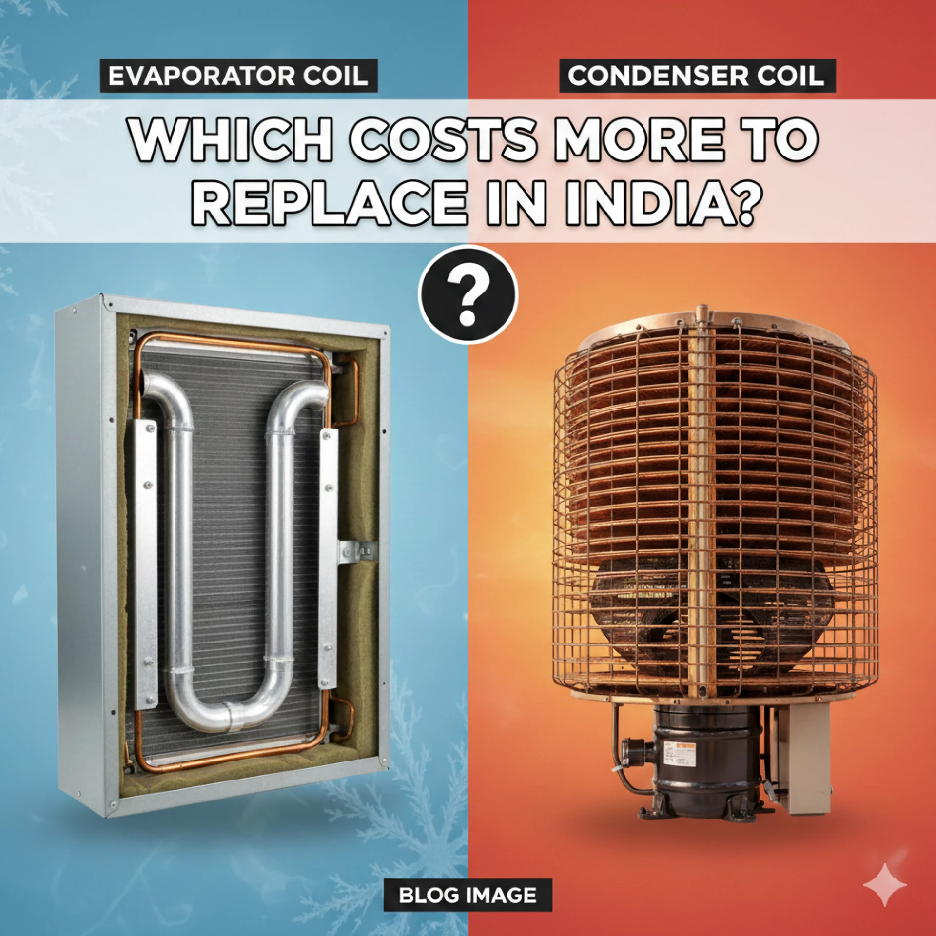 Evaporator Coil or Condenser Coil—Which Costs More to Replace in India?