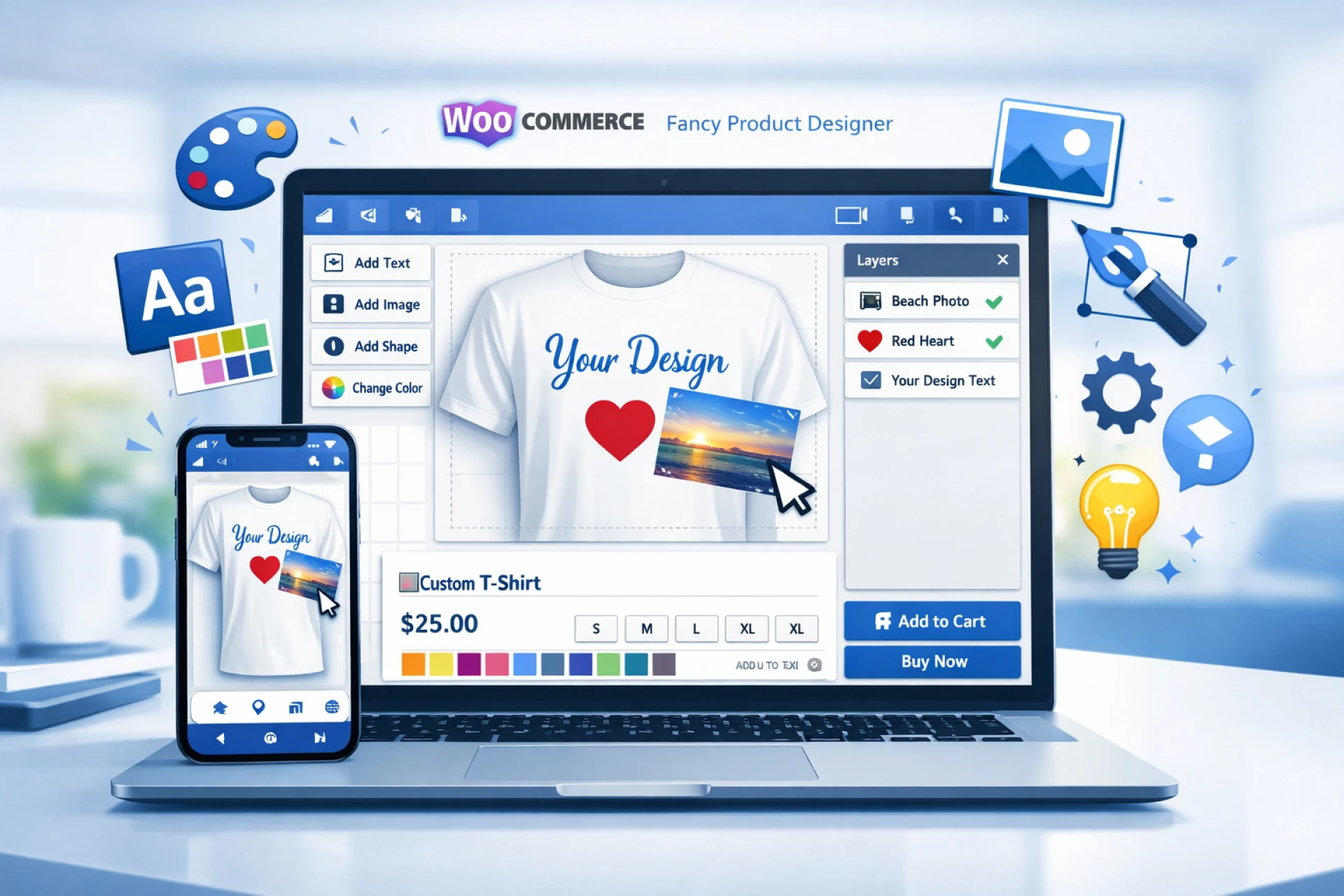 How Fancy Product Designer Enhances WooCommerce Websites