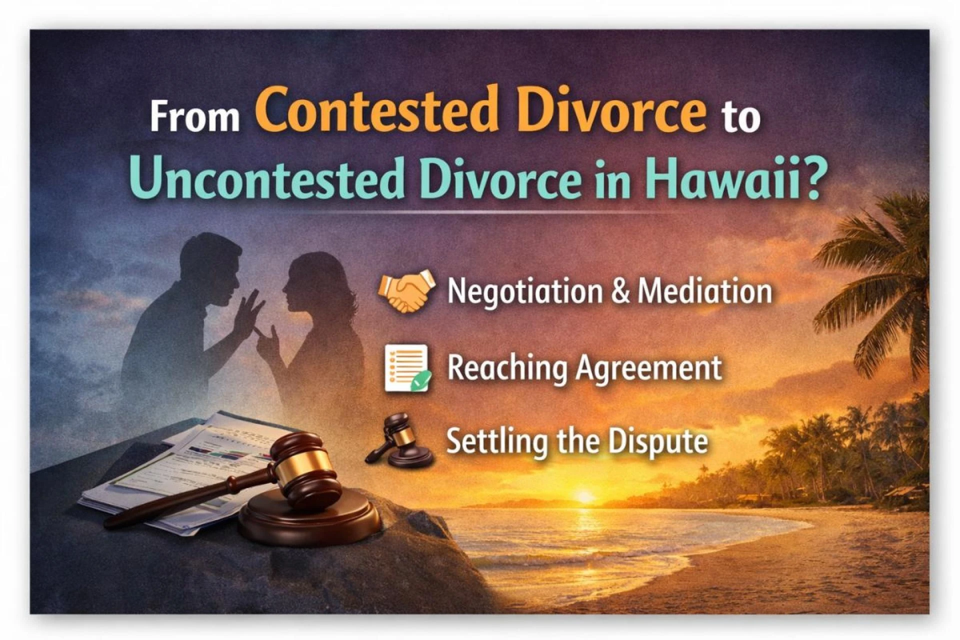 Can a Contested Divorce in Hawaii Turn Into an Uncontested One Later?