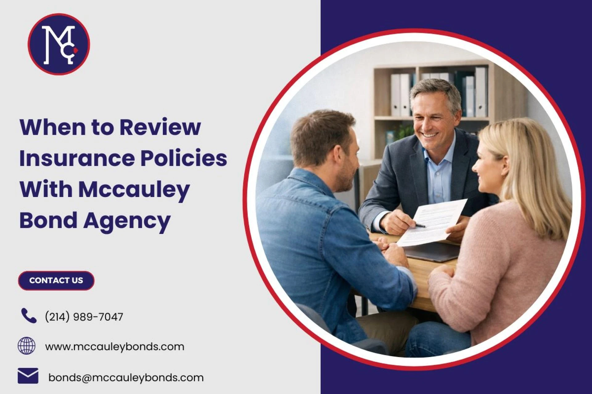 When to Review Insurance Policies With Mccauley Bond Agency