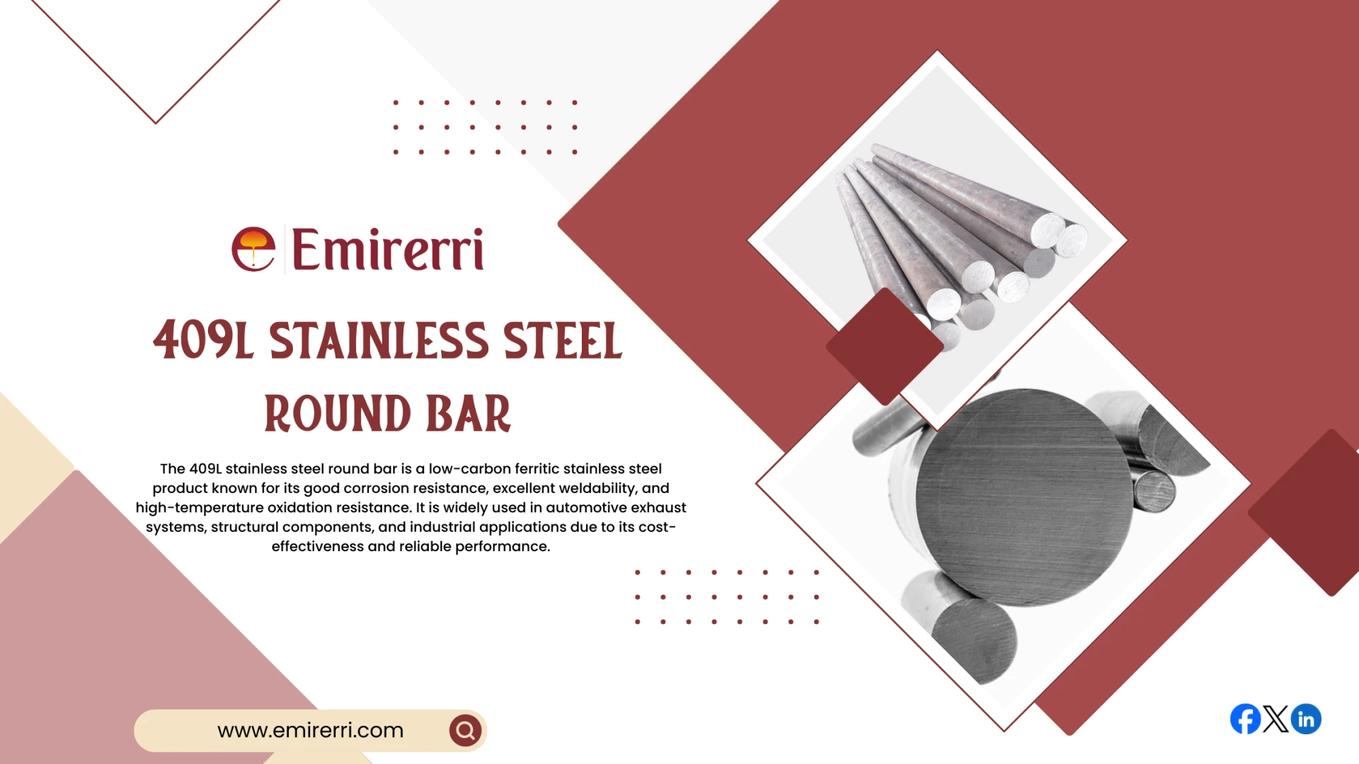 409L Stainless Steel Round Bar – Properties, Applications & Specifications