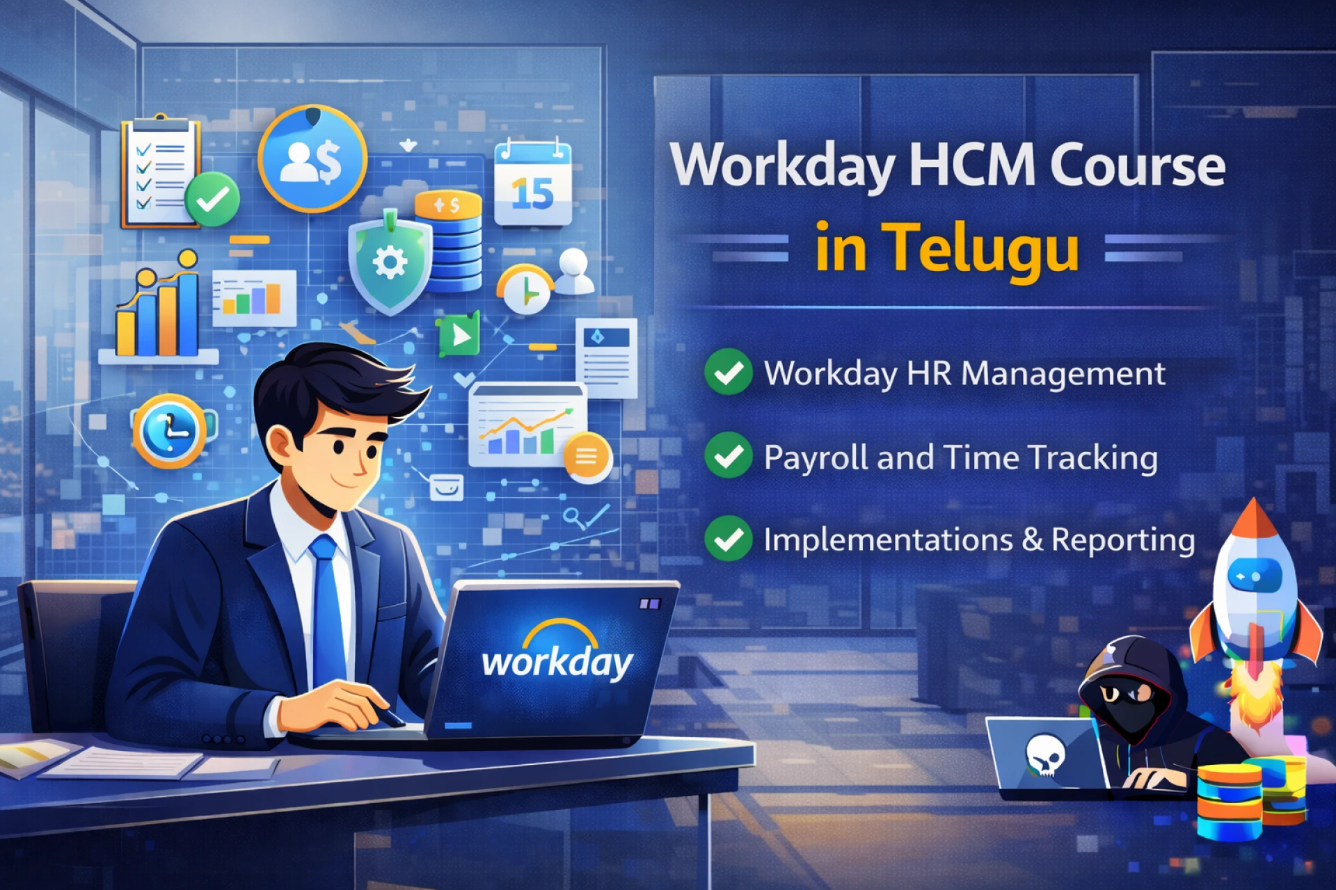 Real-Time Reporting Analytics Engine Mastery – Workday HCM Course in Telugu