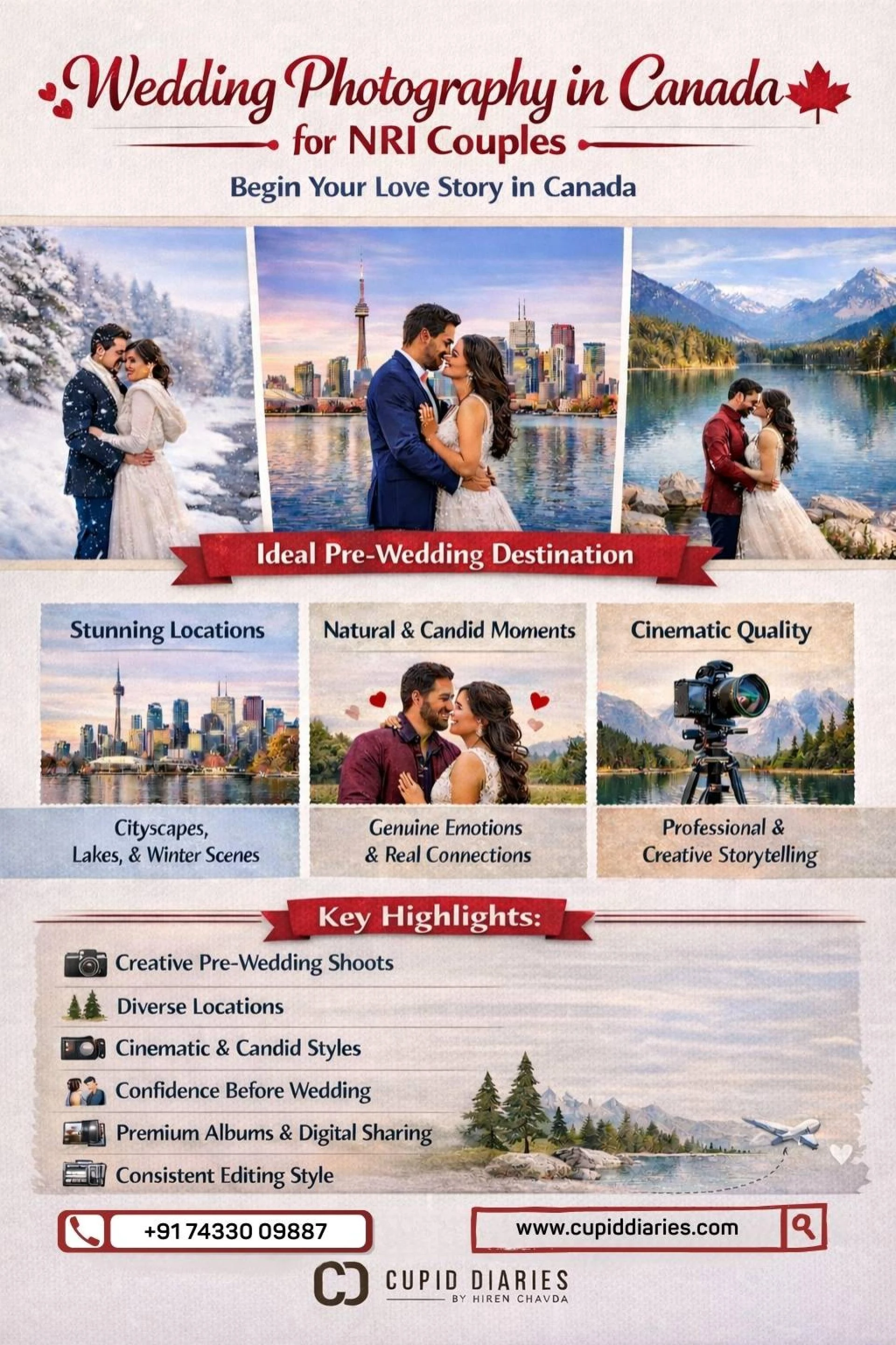 Wedding Photography in Canada for NRI Couples – A Complete Visual Journey by Cupid Diaries