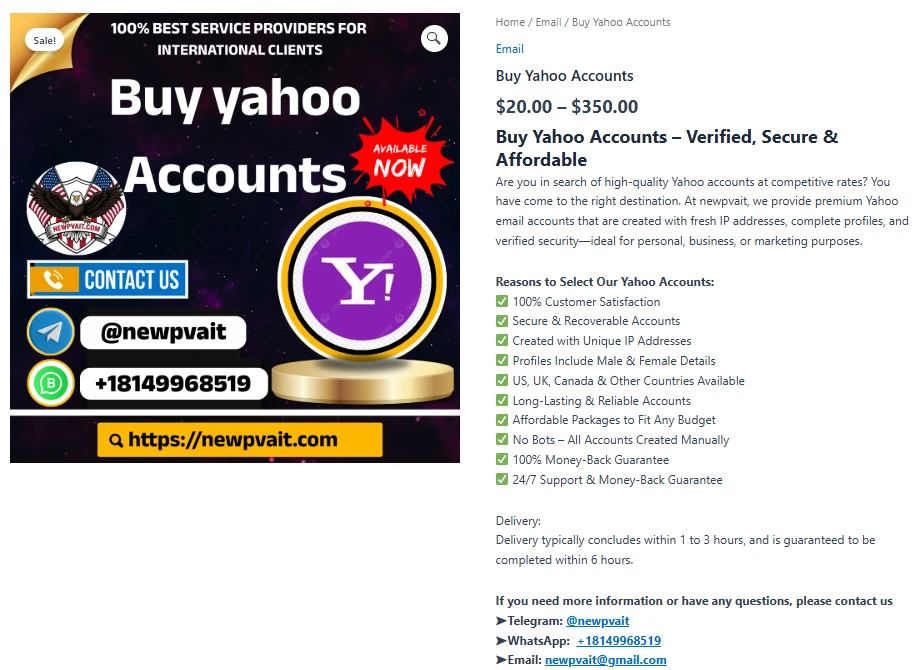Educational Insights on Buy Yahoo Accounts: A Newpvait Perspective