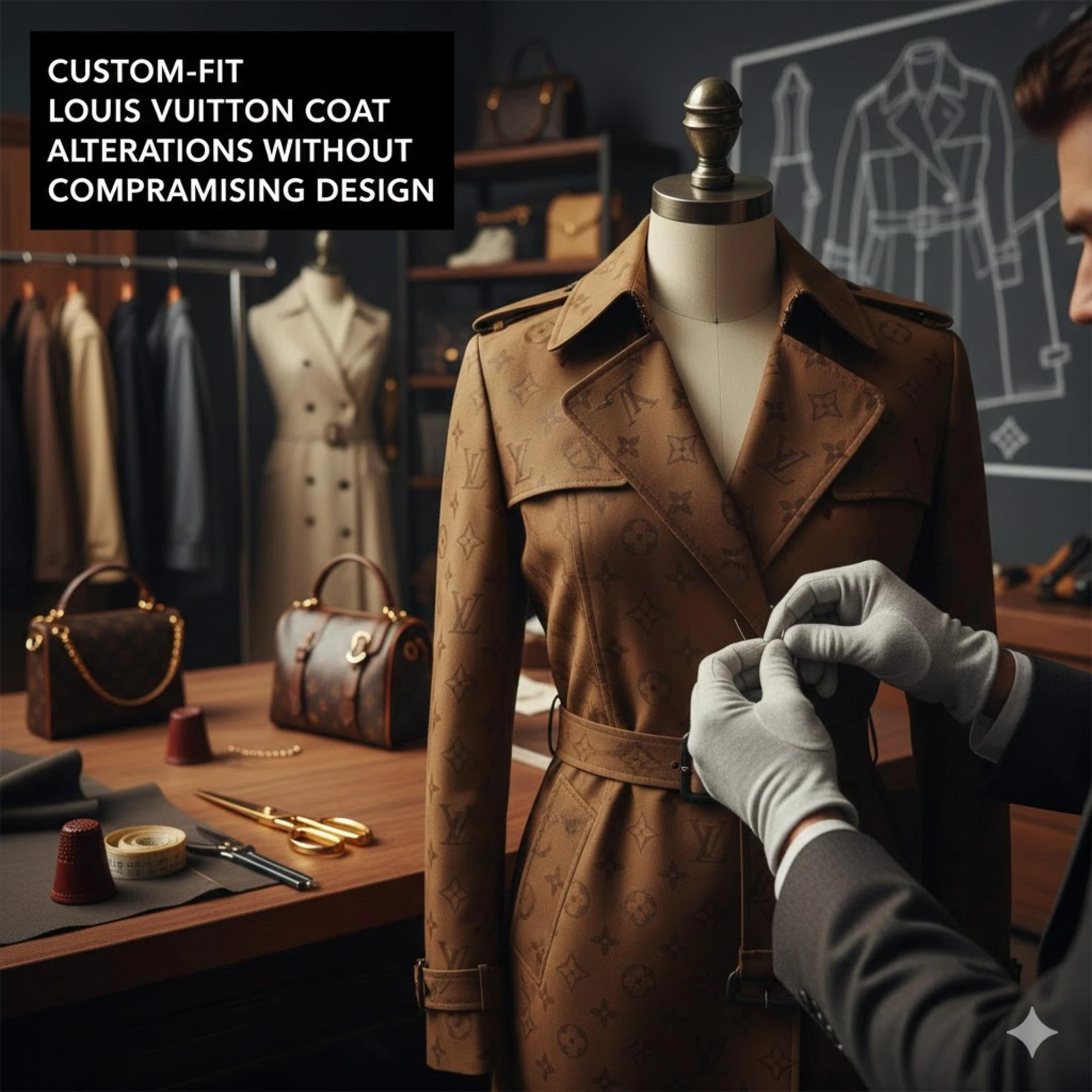 Custom-Fit Louis Vuitton Coat Alterations Without Compromising Design