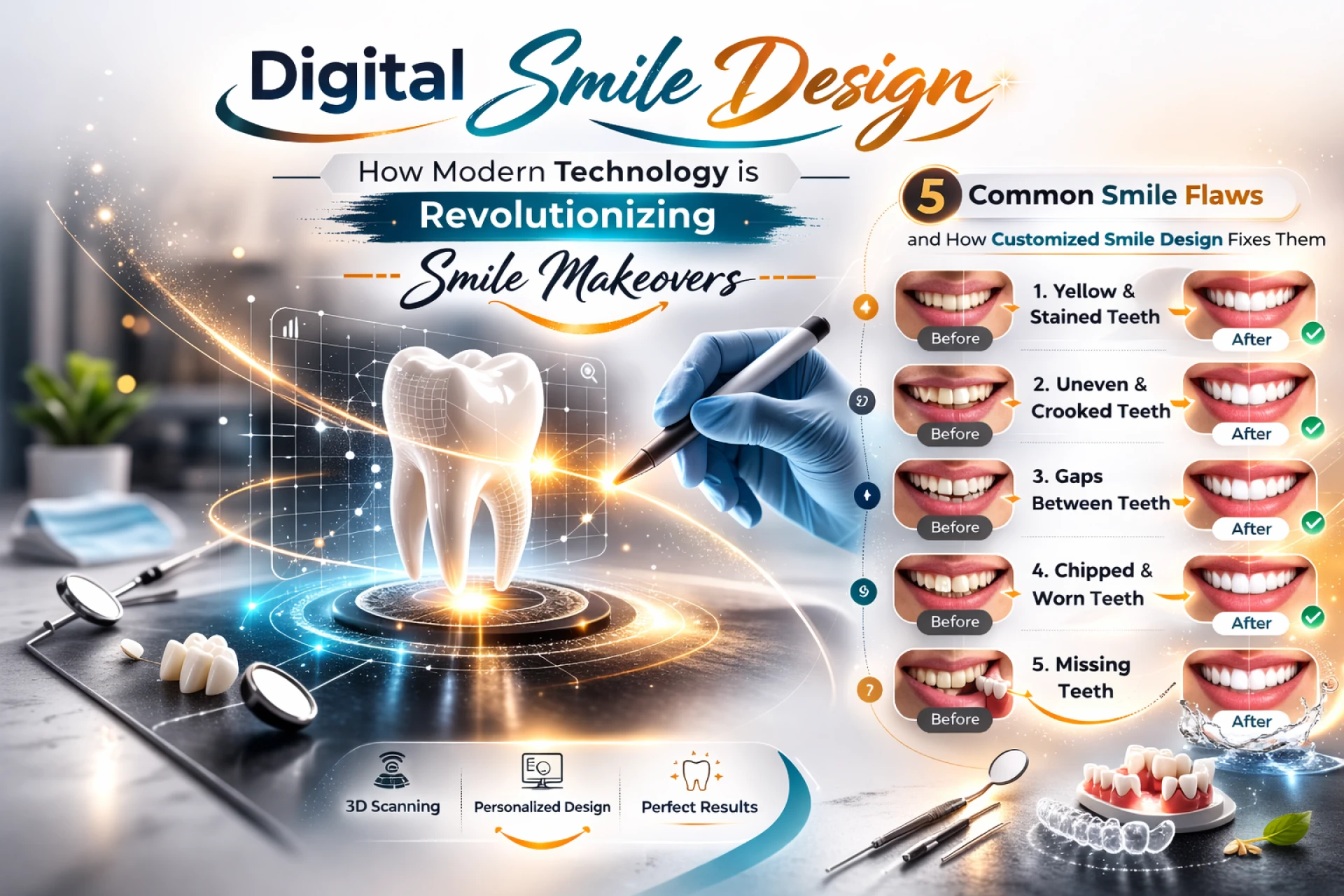5 Common Smile Flaws and How Customized Smile Design Fixes Them