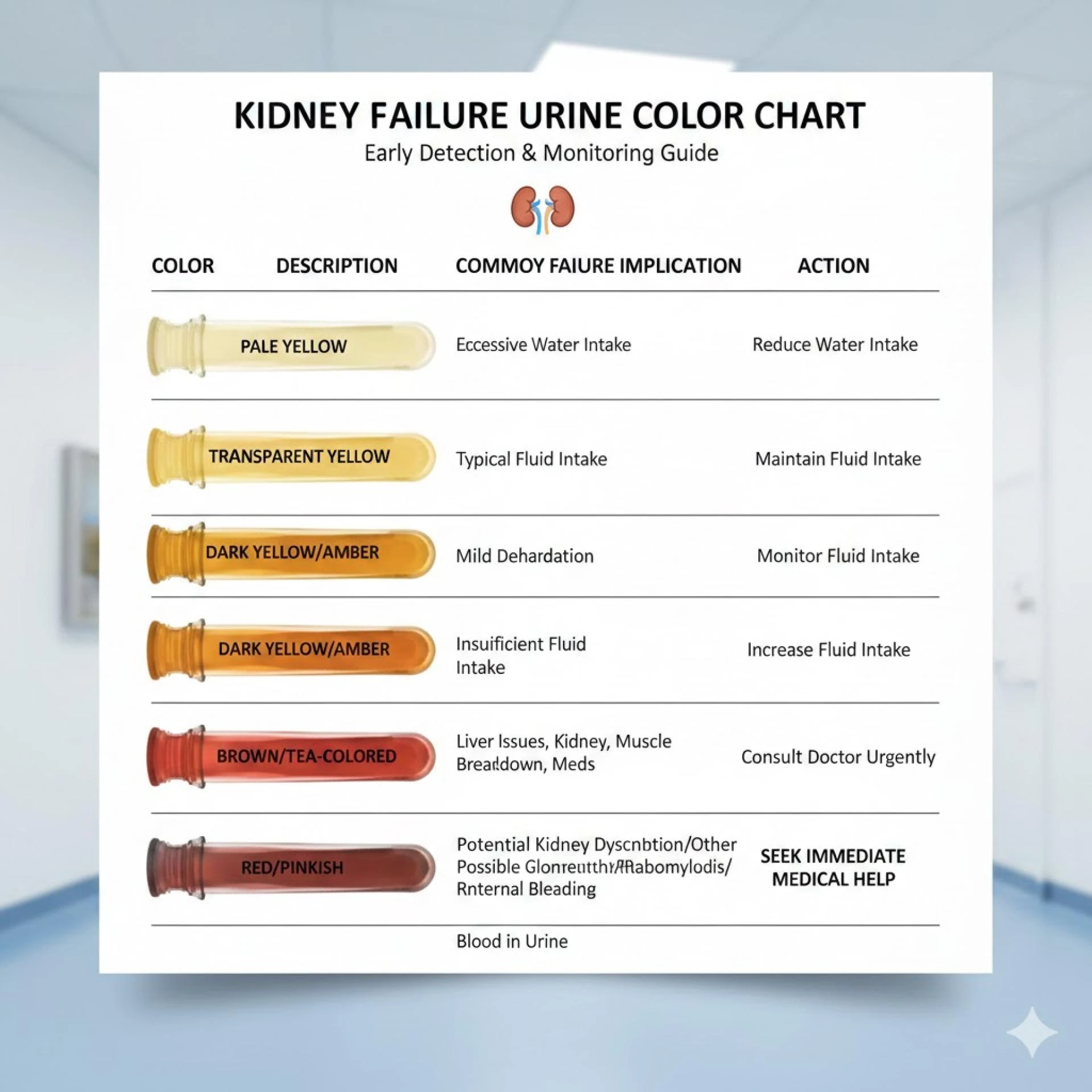 Kidney Failure Urine Color Chart – A Simple Visual Health Guide