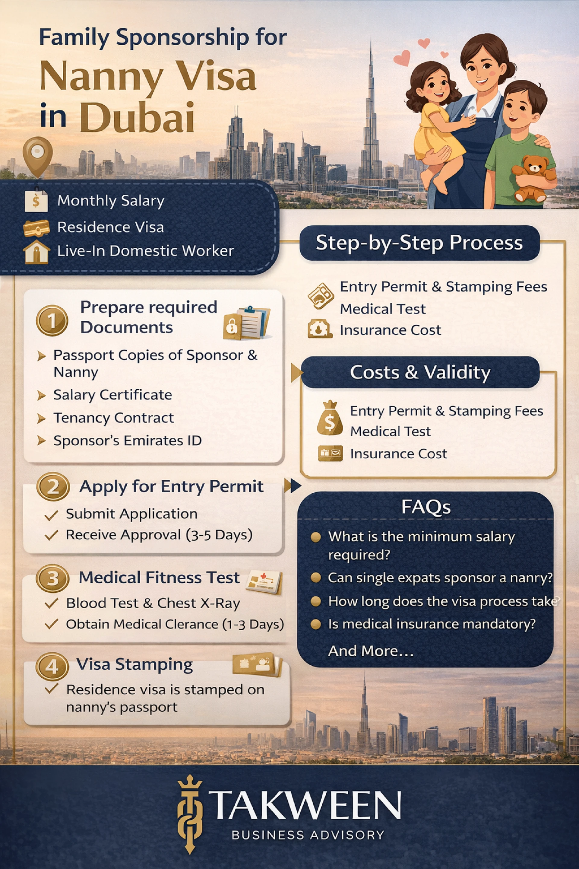 Family Sponsorship for Nanny Visa in Dubai