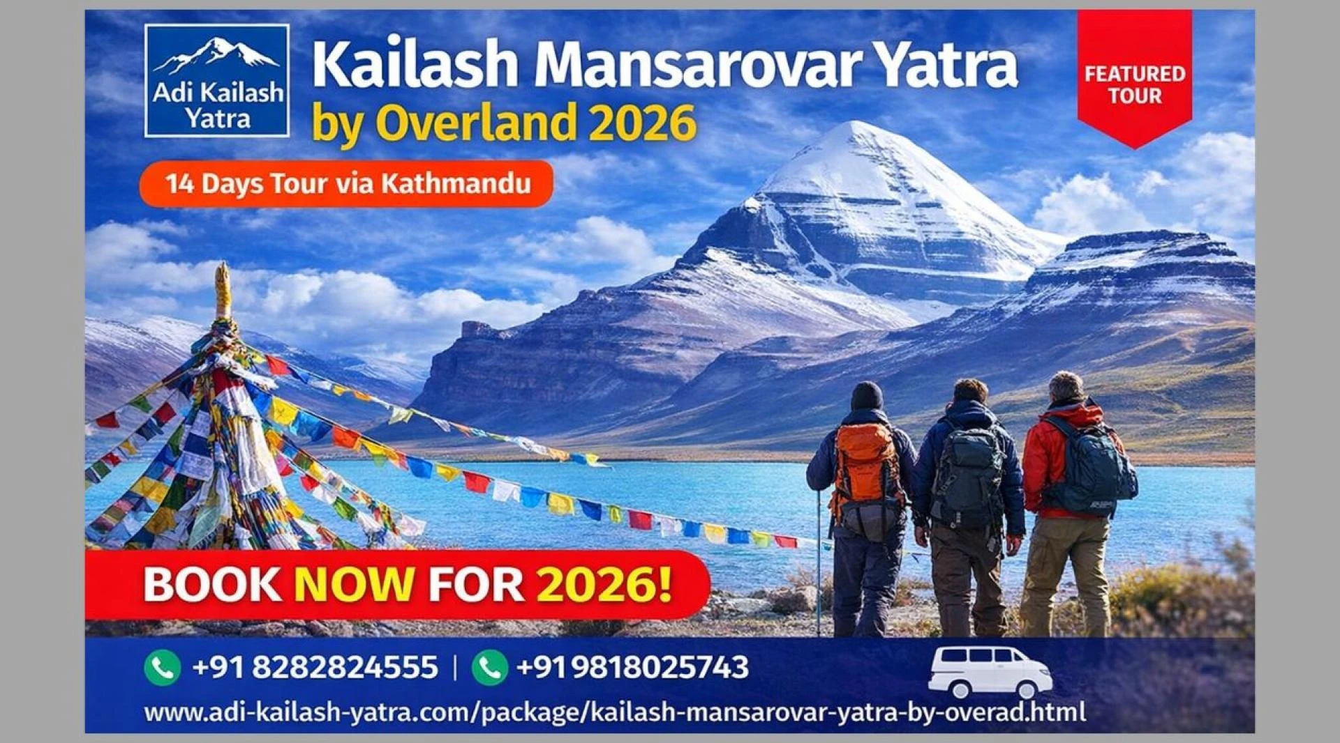 Kailash Mansarovar Yatra by Overland 2026 – 14 Days Tour via Kathmandu