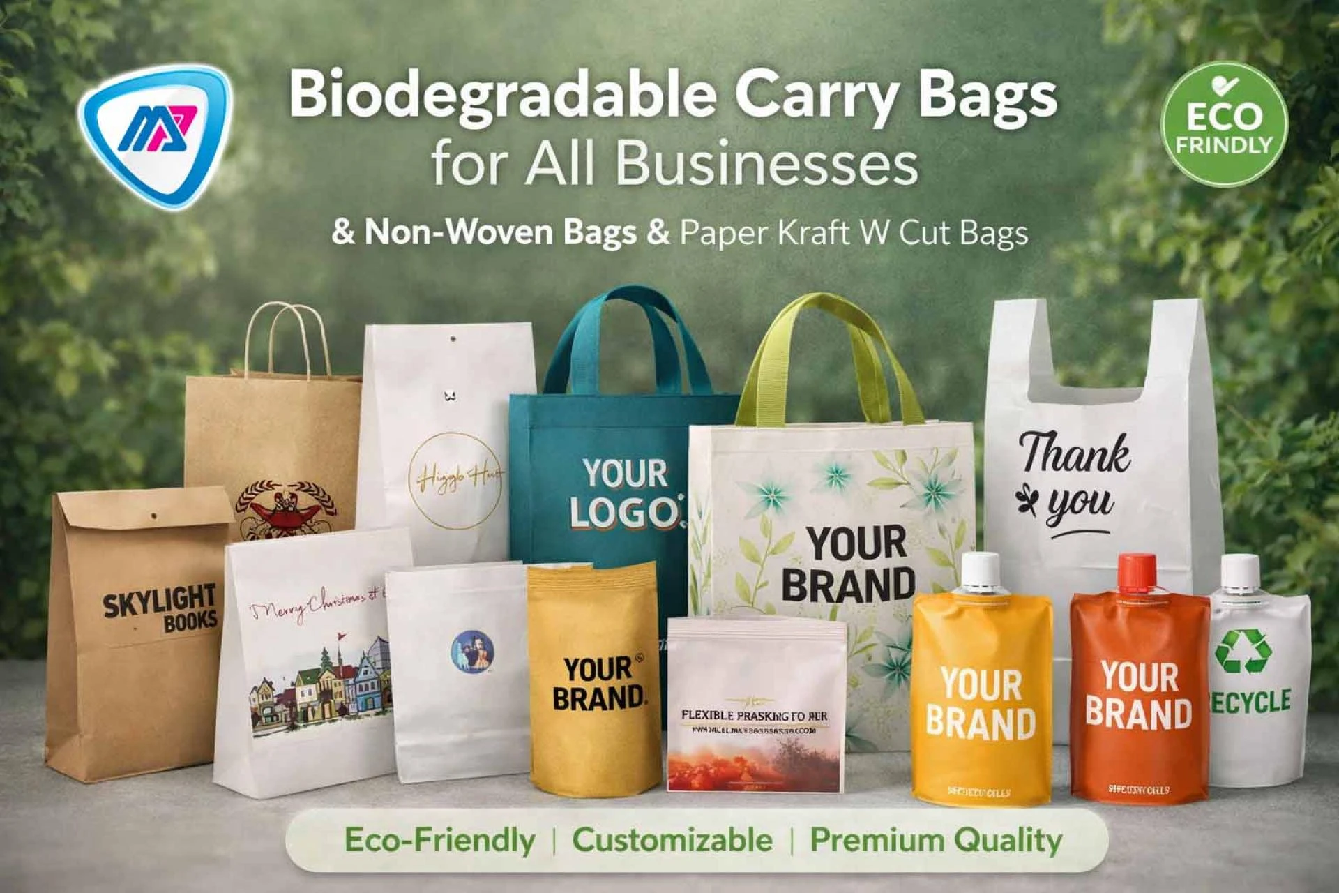 Printed Biodegradable Carry Bags Wholesale