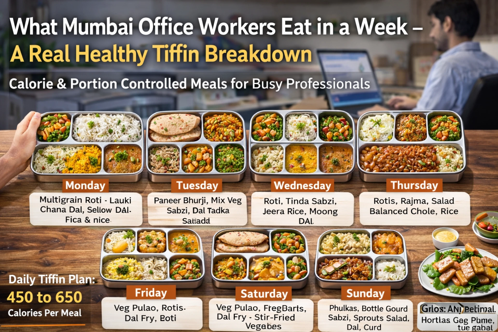 What Mumbai Office Workers Eat in a Week – A Real Healthy Tiffin Breakdown